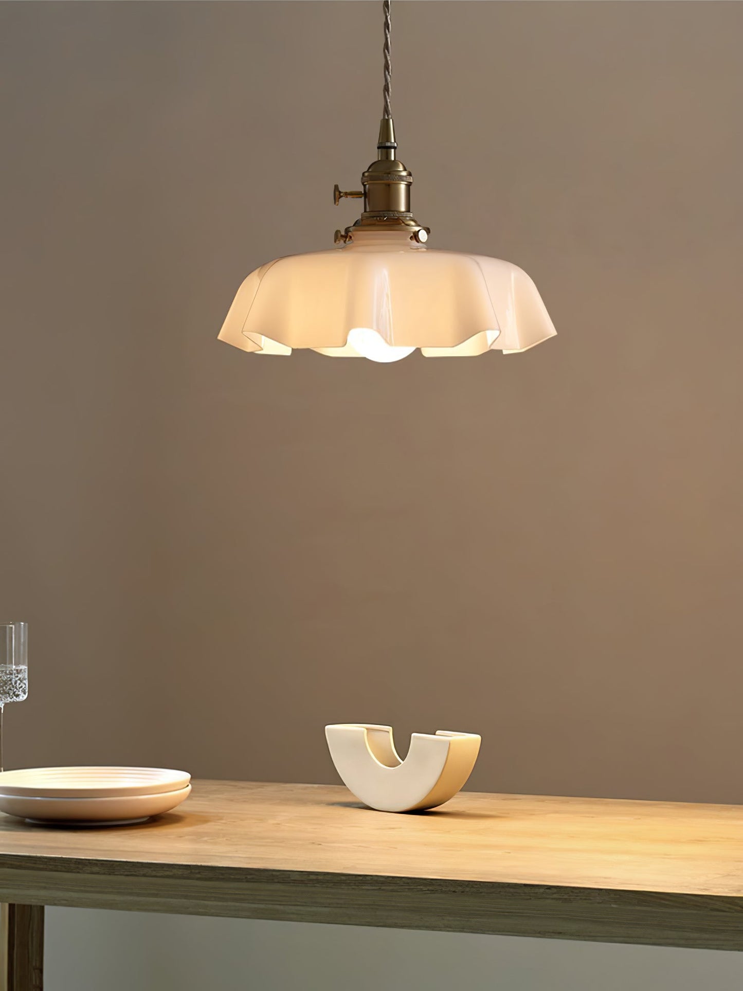 French Flower Pendant Swag Light