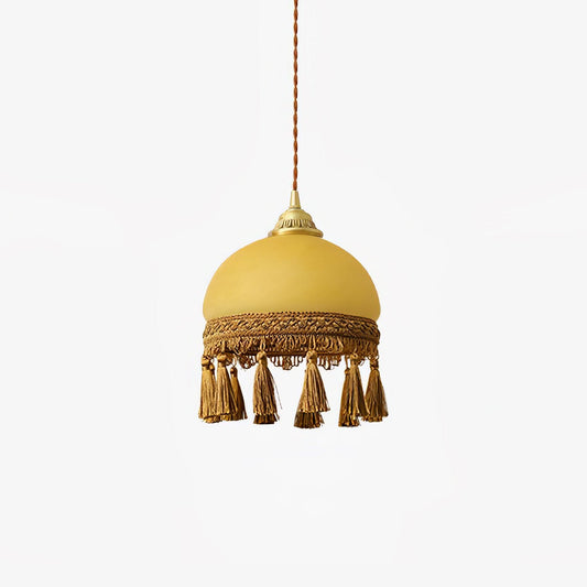 French Tassels Brass Pendant Light