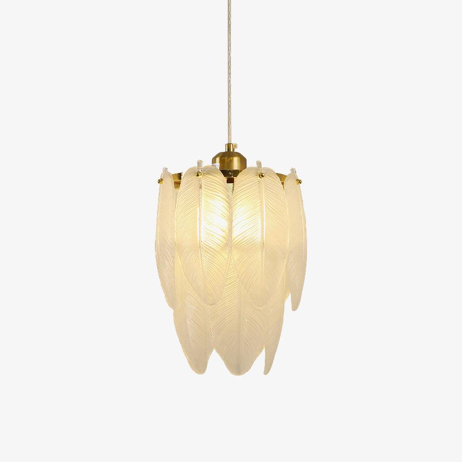 Glass Feather Pendant Light