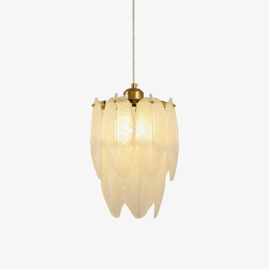 Glass Feather Pendant Light