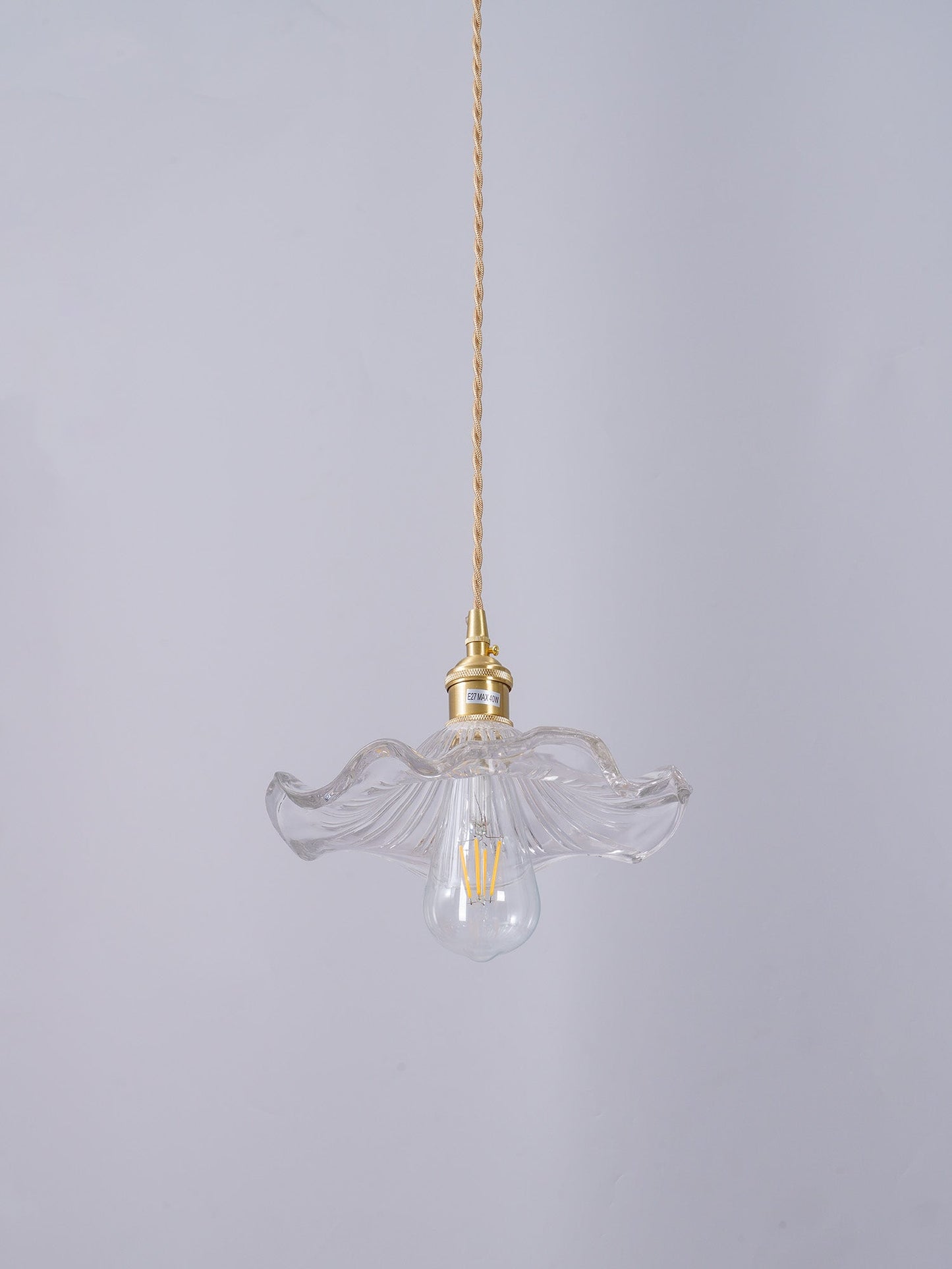 Glass Hibiscus Flower Pendant Light