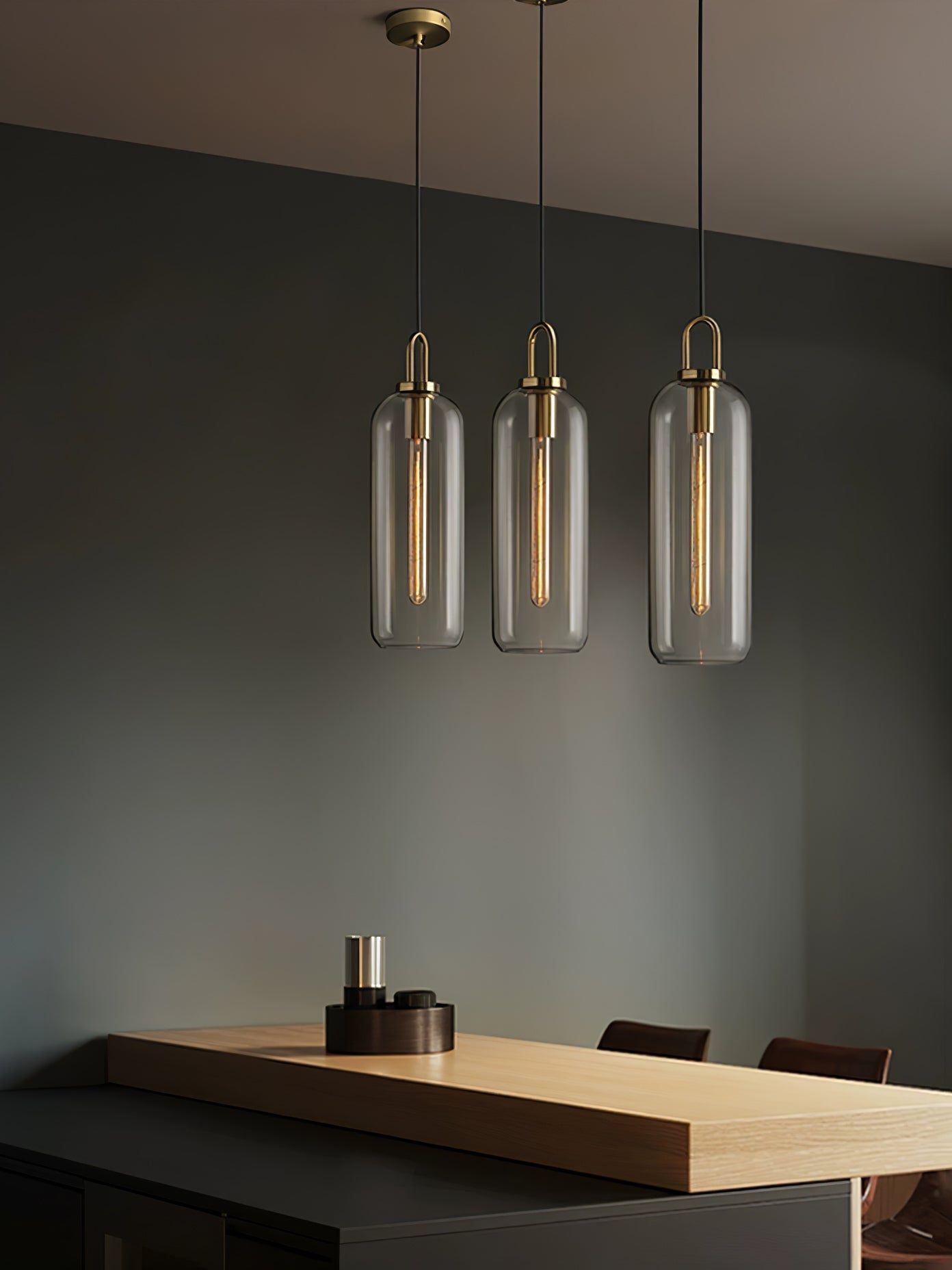 Glass Pendant Swag Light