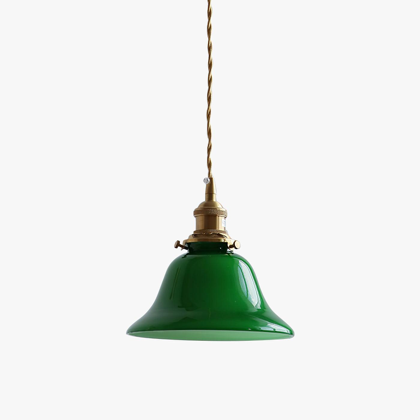 Green Bell Pendant Light