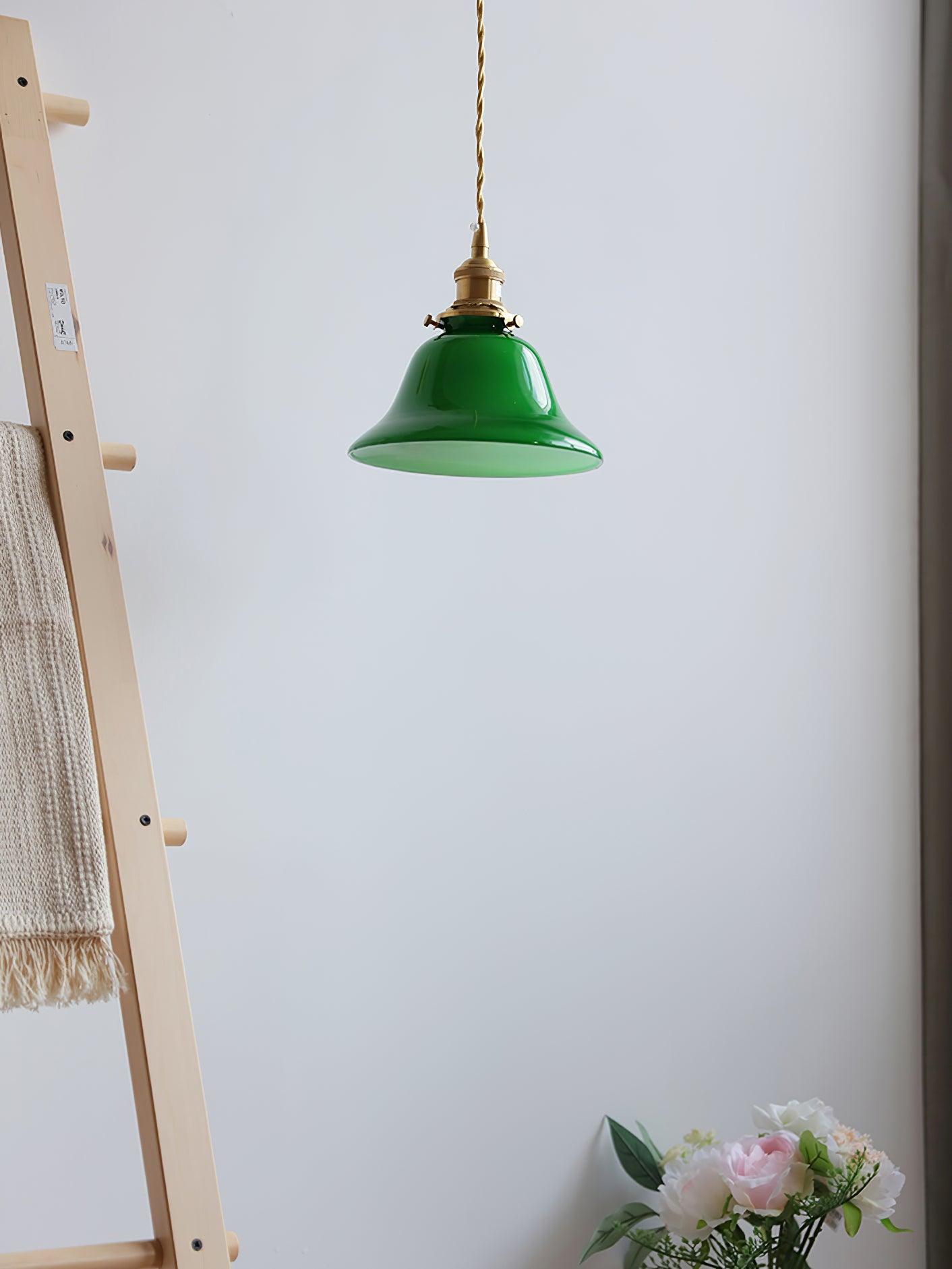 Green Bell Pendant Light