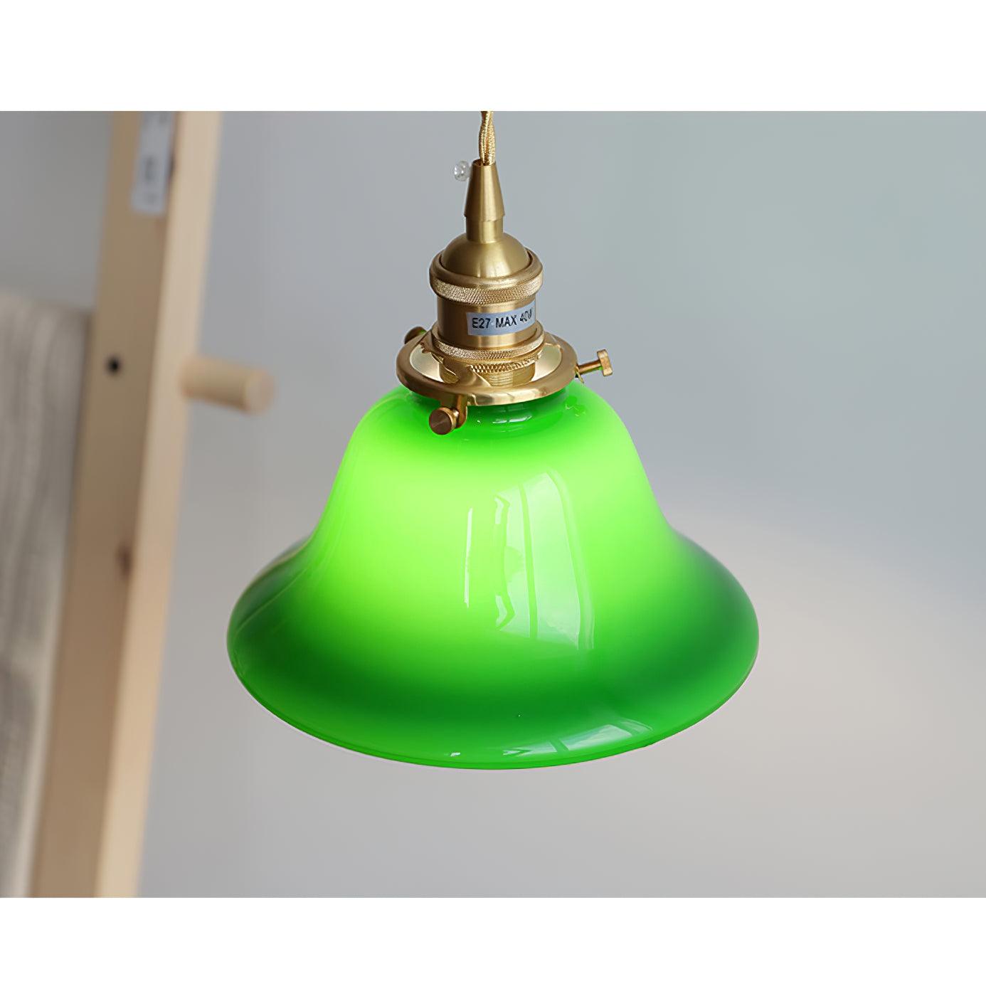 Green Bell Pendant Light