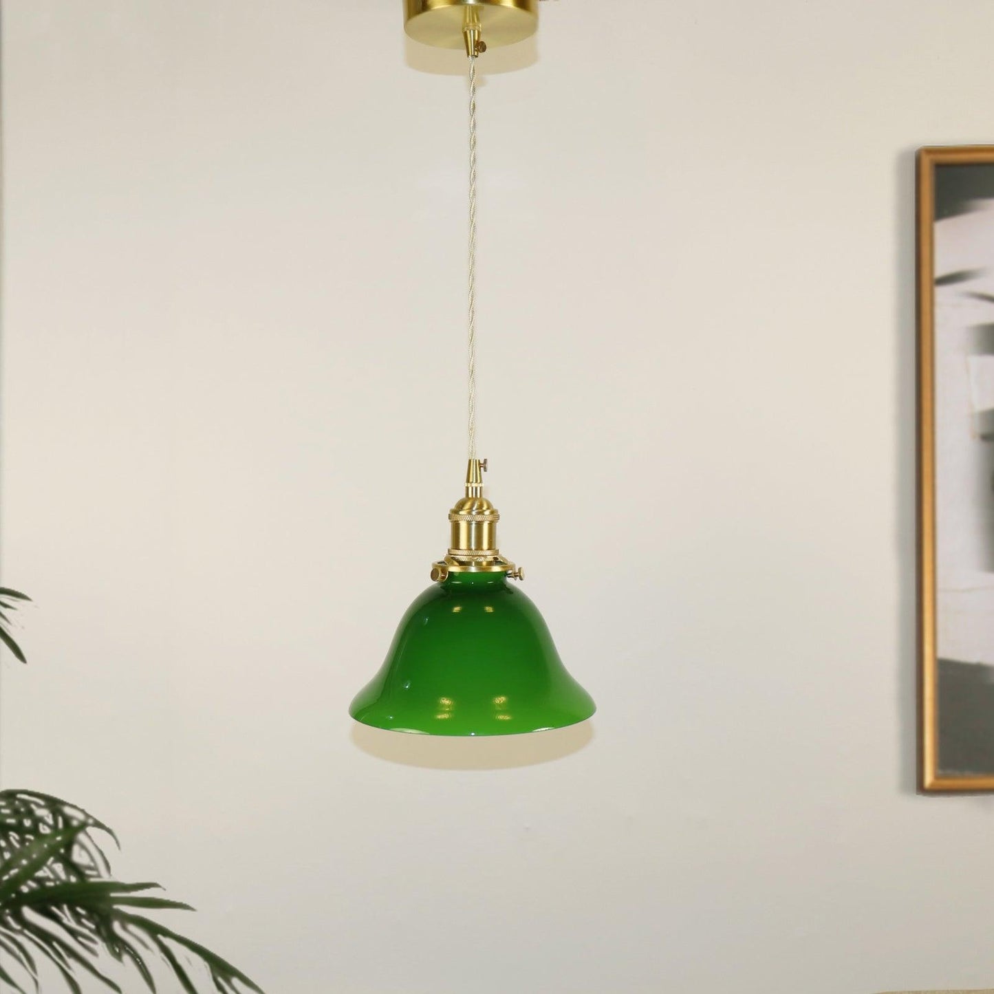 Green Bell Pendant Light