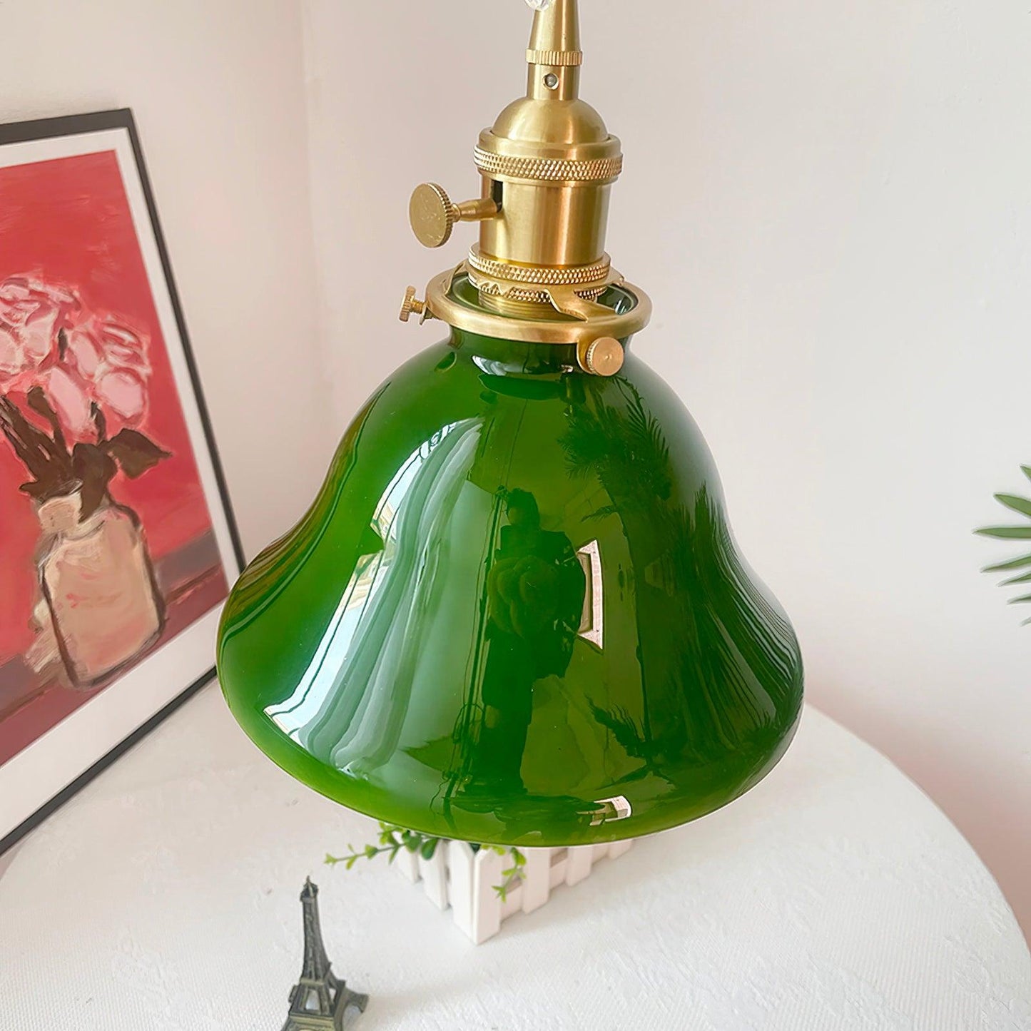 Green Bell Pendant Light