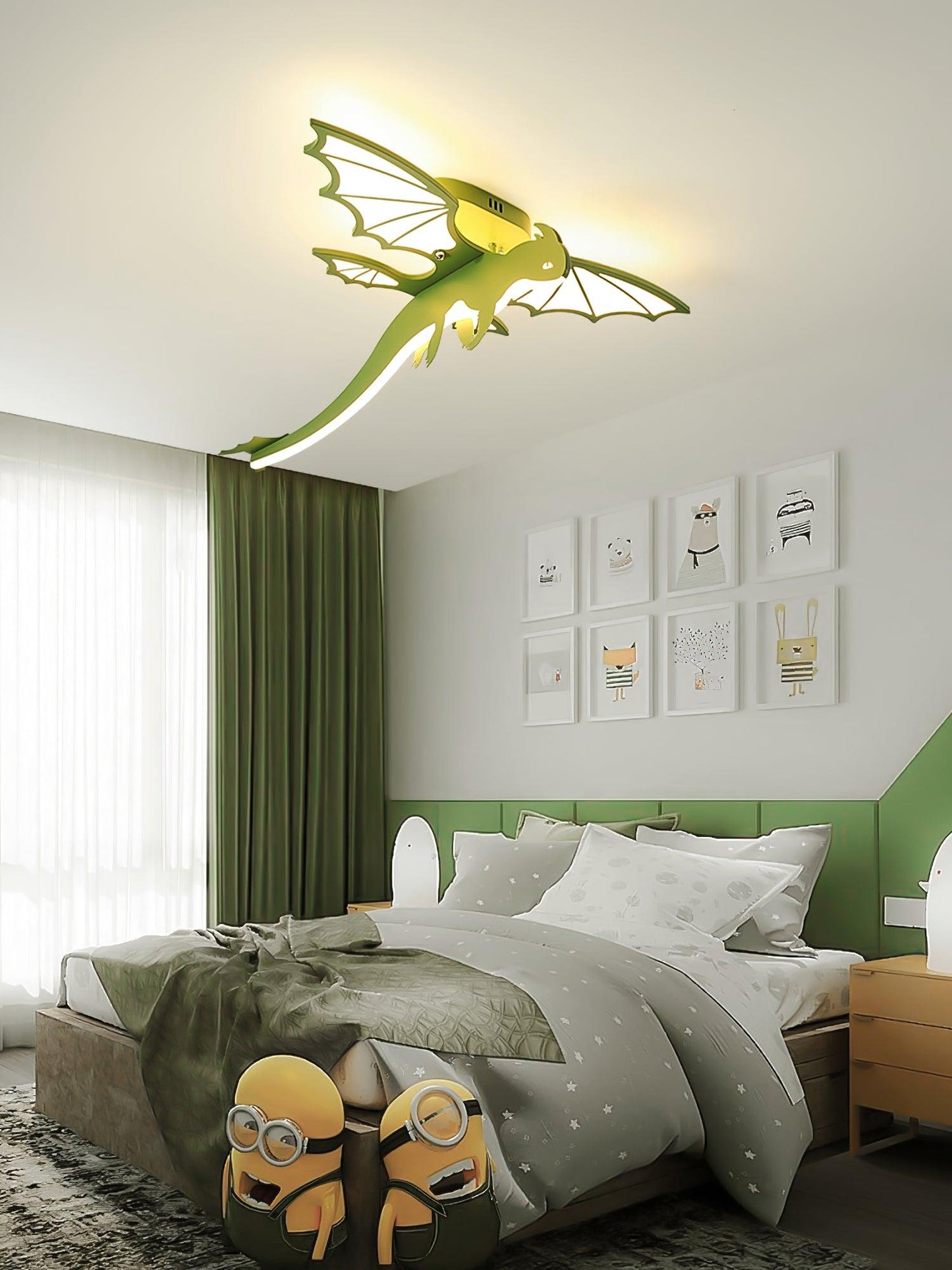 Green Dinosaur Ceiling Light