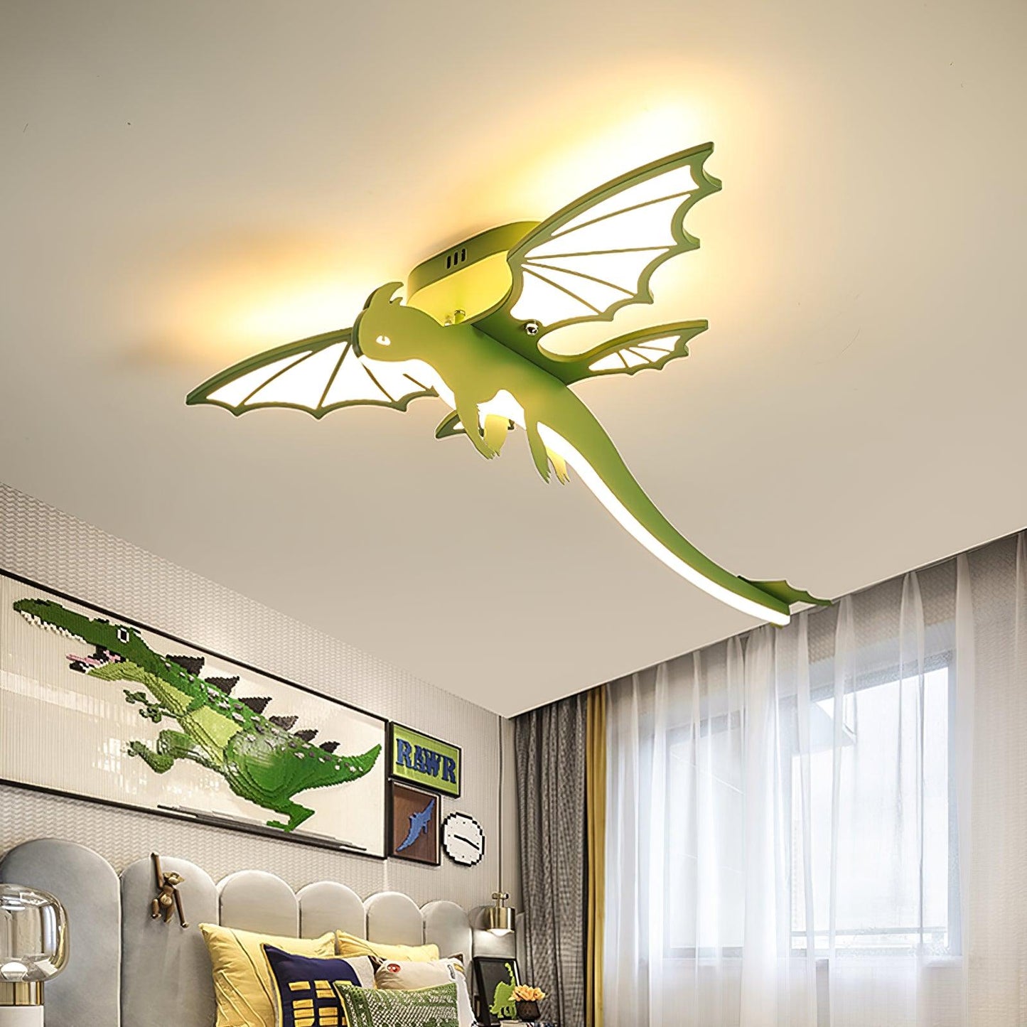 Green Dinosaur Ceiling Light