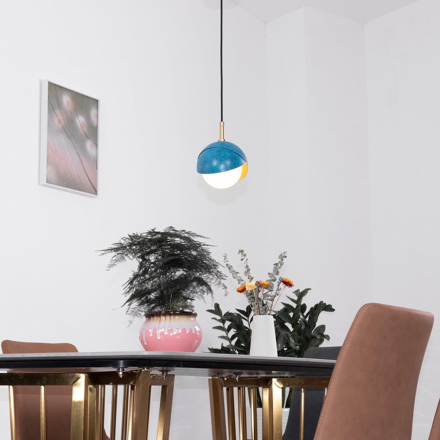 Blue Drop Pendant Light