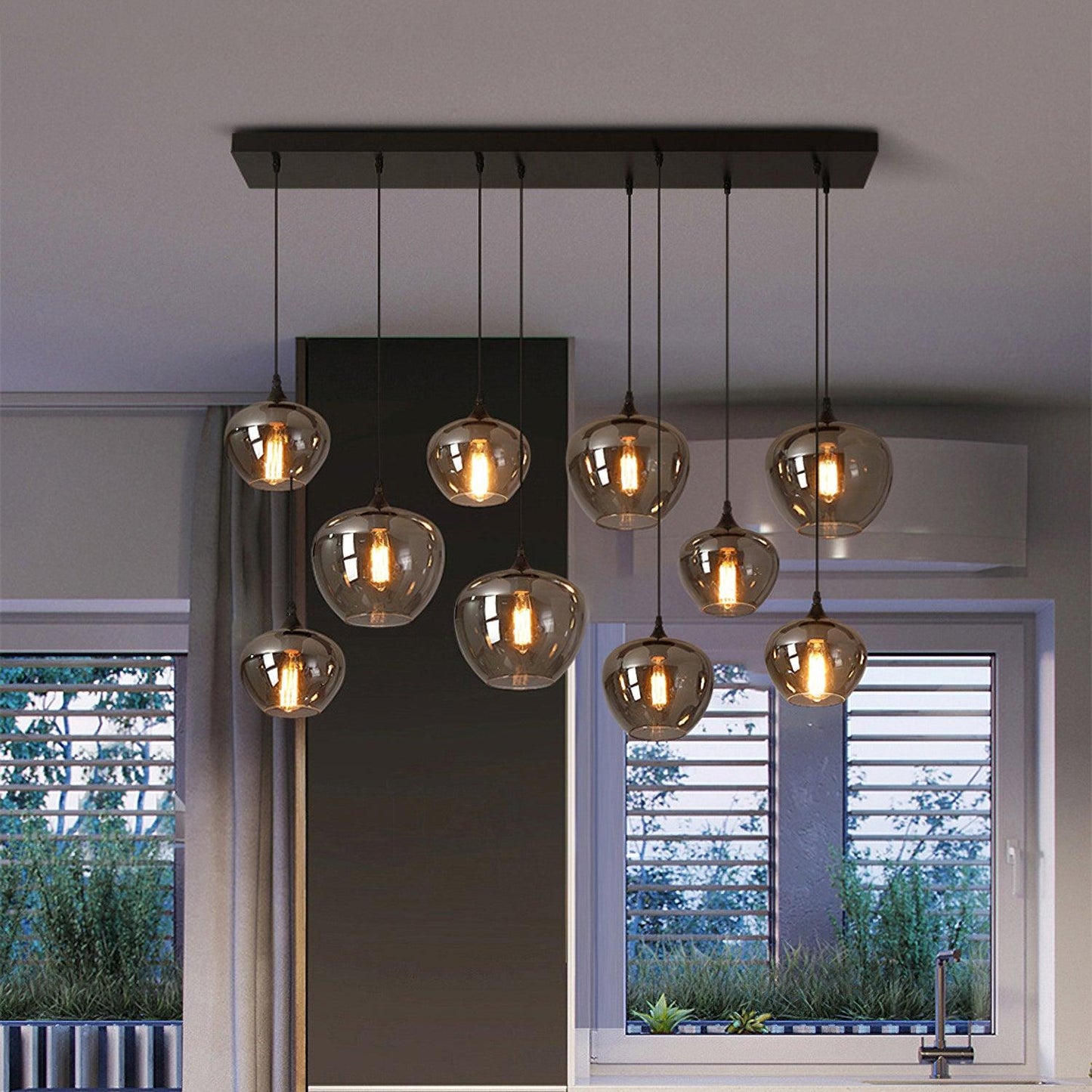 Bottle Glass Pendant Light