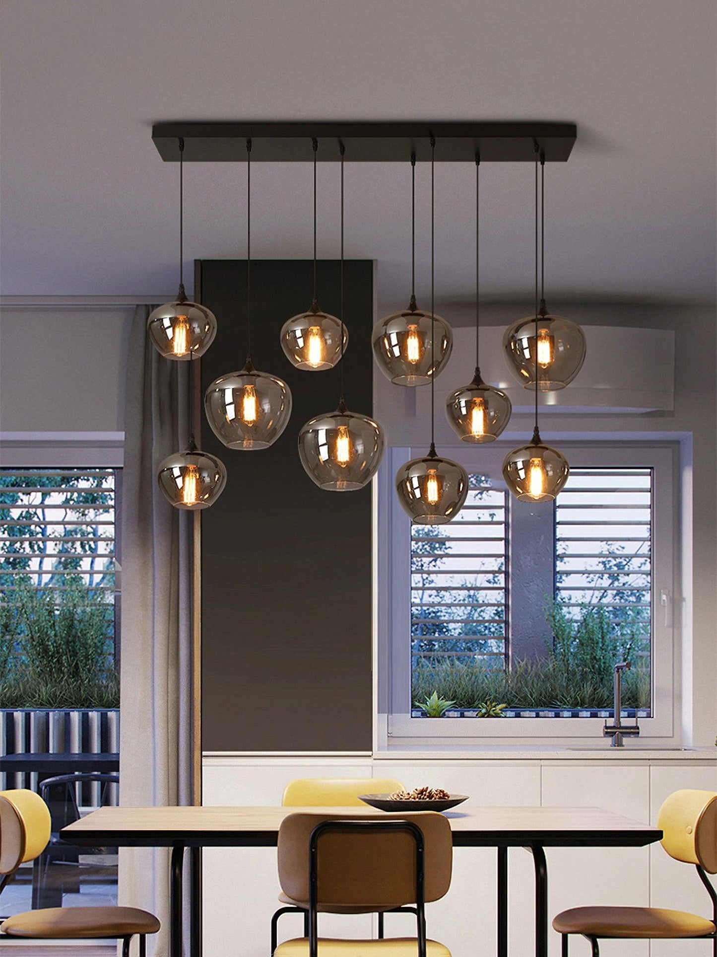 Bottle Glass Pendant Light