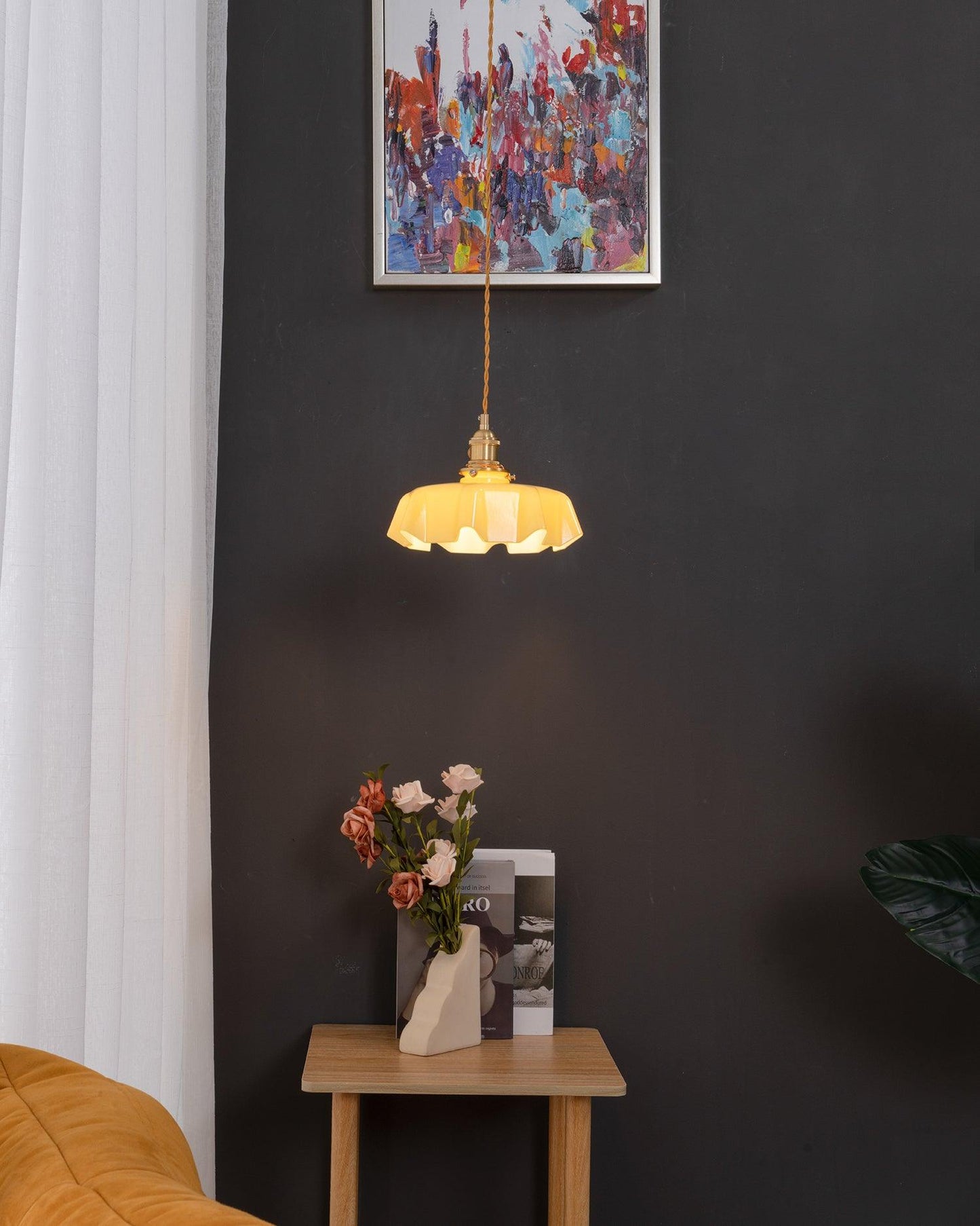 French Flower Pendant Swag Light