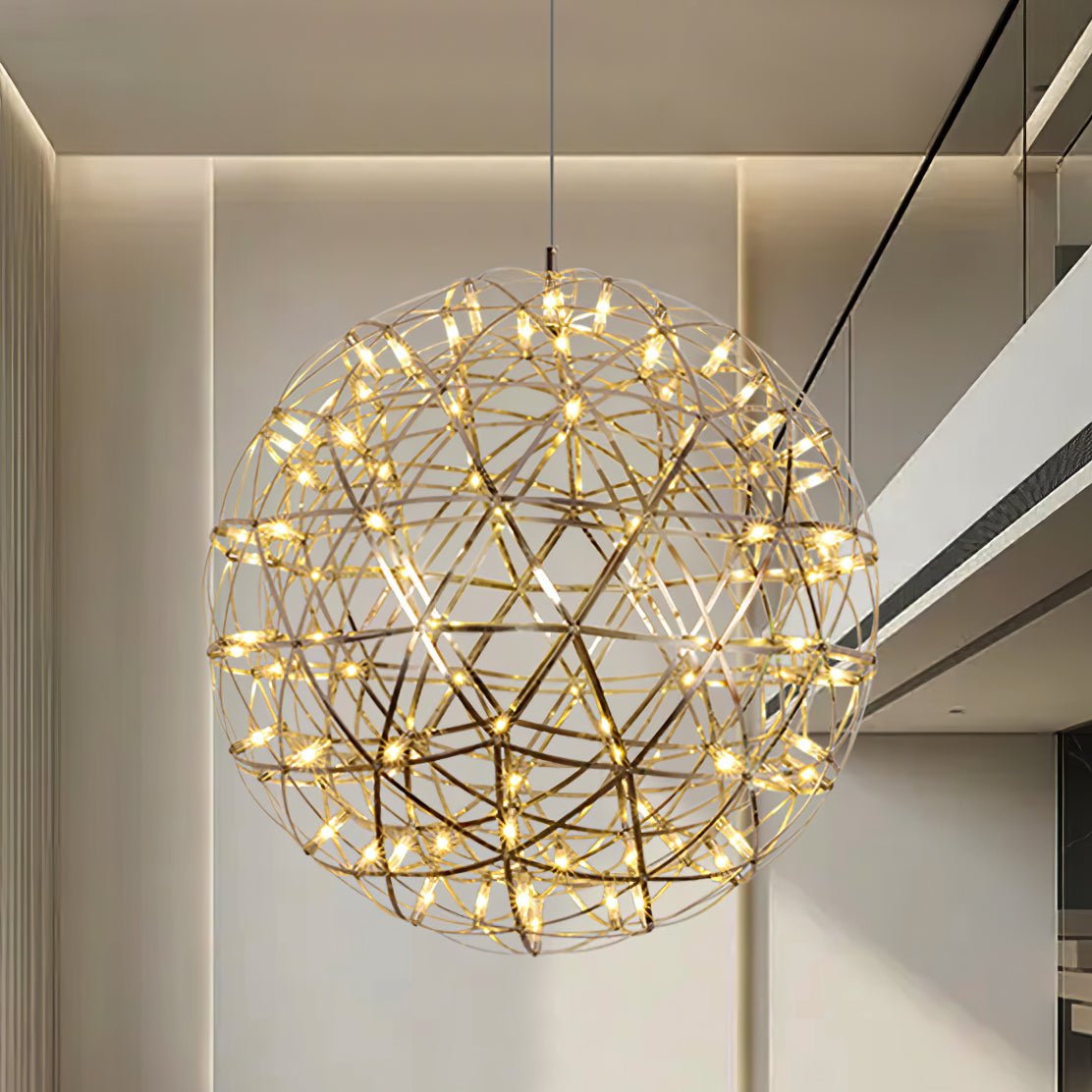 Gold Spark Ball Pendant Light