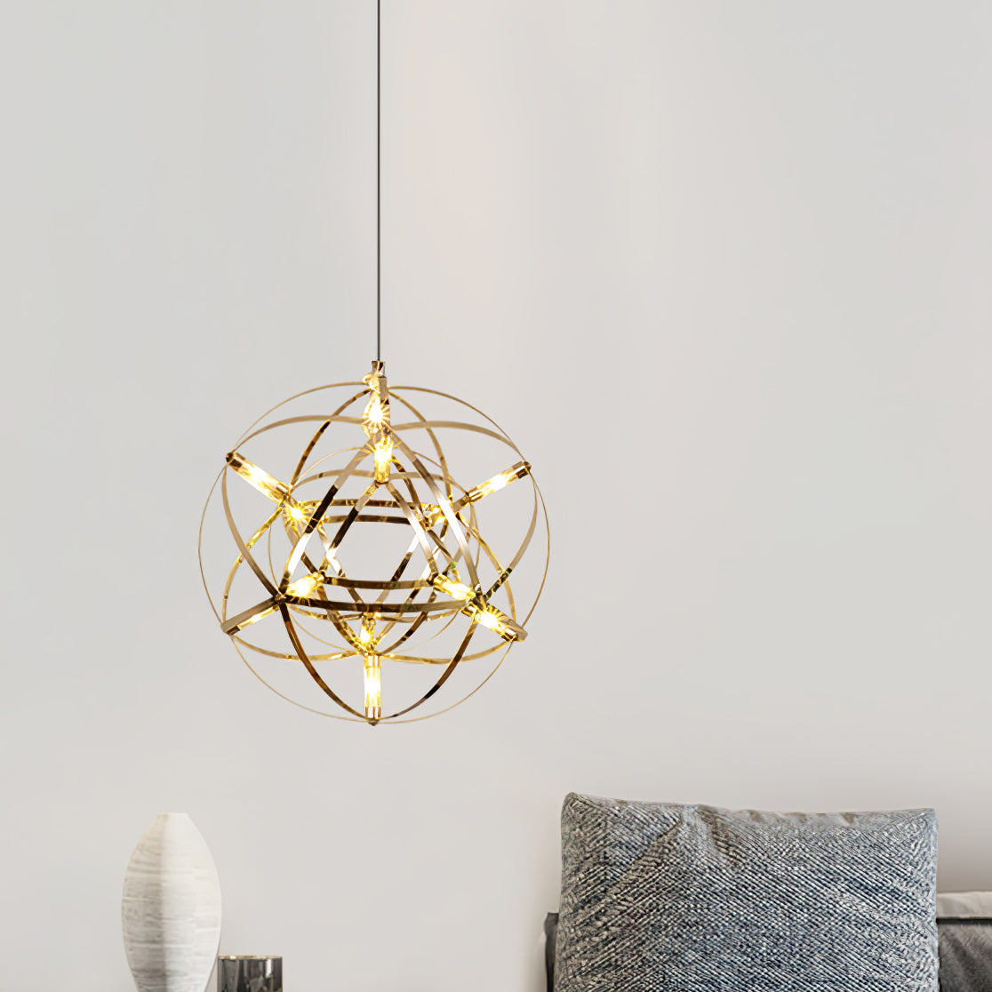 Gold Spark Ball Pendant Light