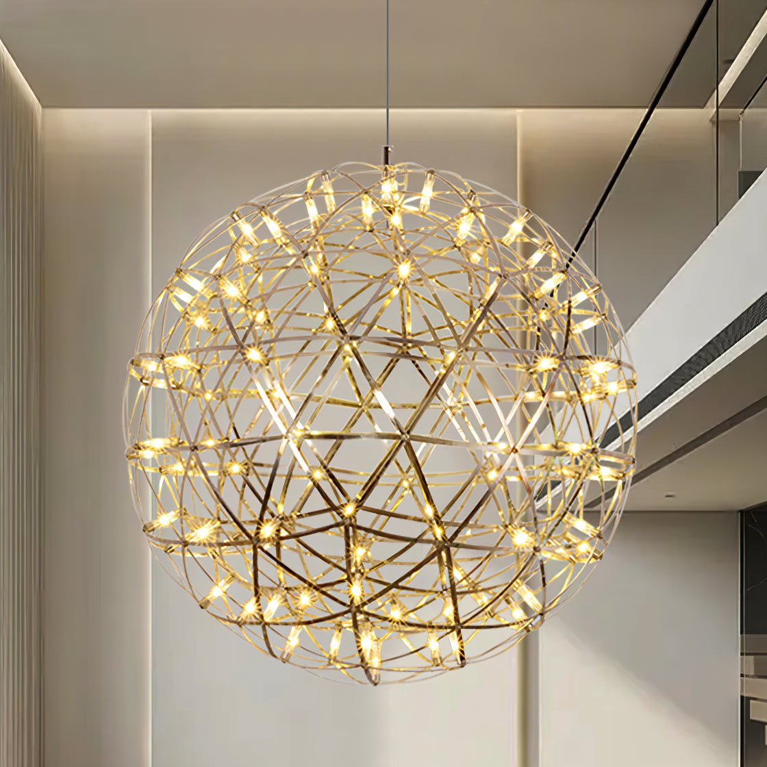 Gold Spark Ball Pendant Light