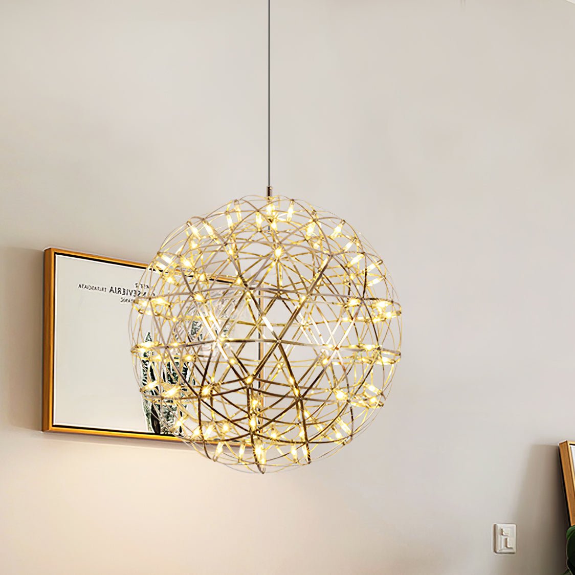 Gold Spark Ball Pendant Light