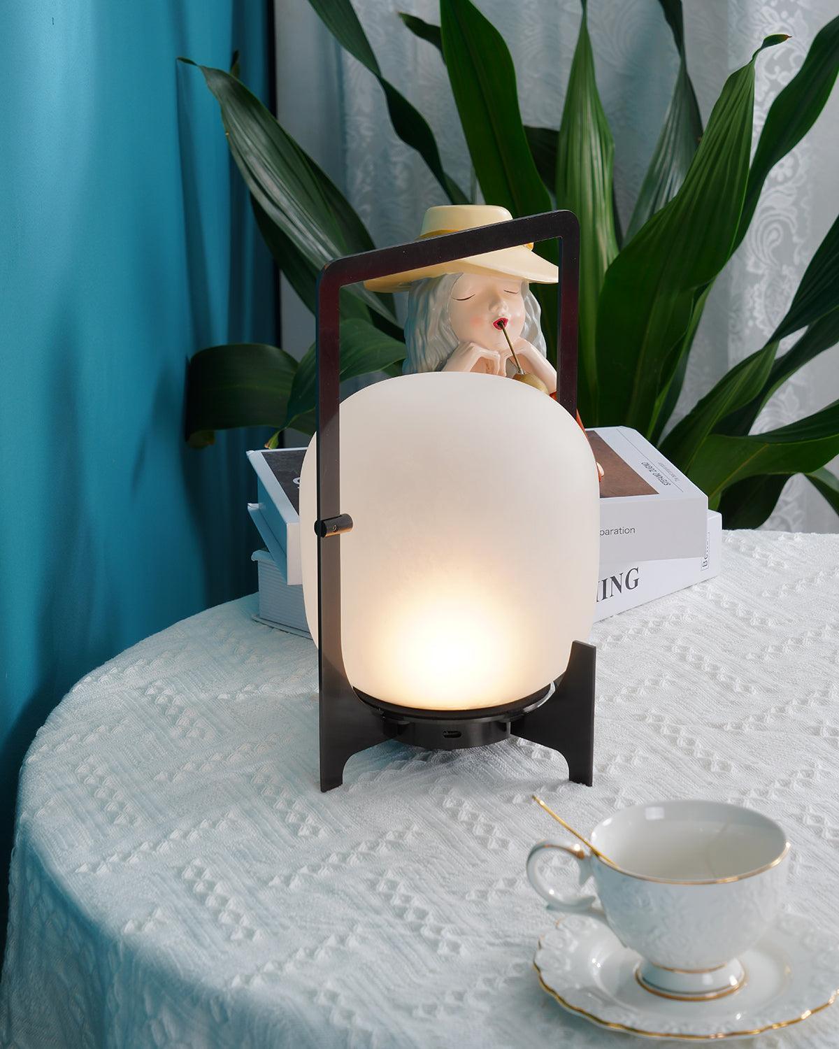 Black Twilight Lantern Table Lamp