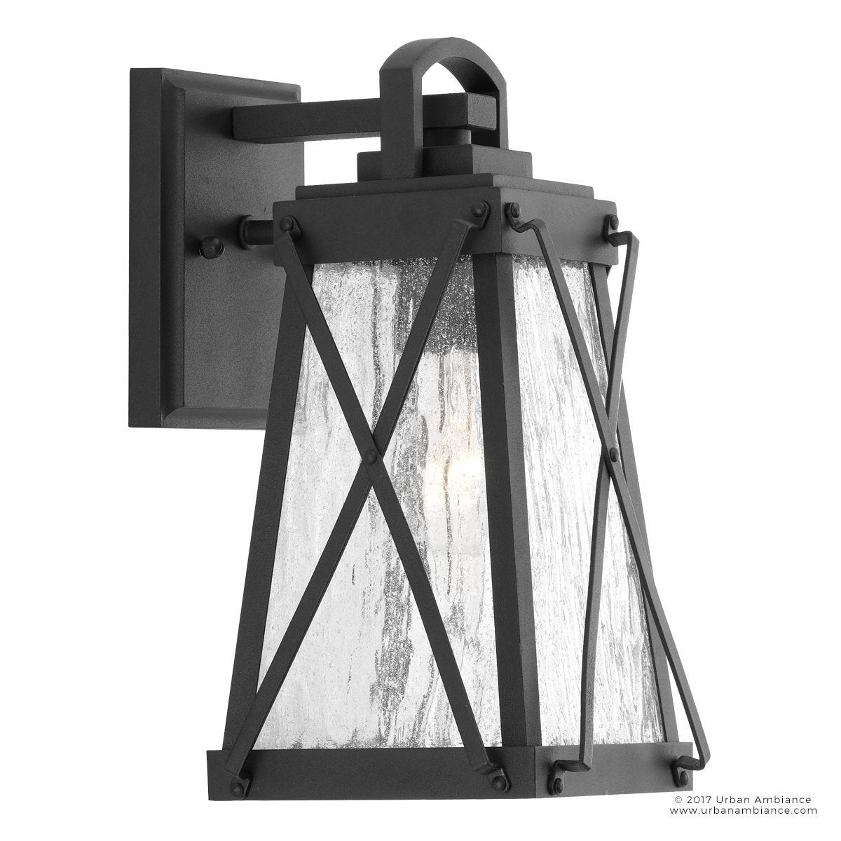 UHP1051 English Country Outdoor Wall Light, 11-1/2"H x 6"W, Midnight Black Finish, Saint Paul Collection