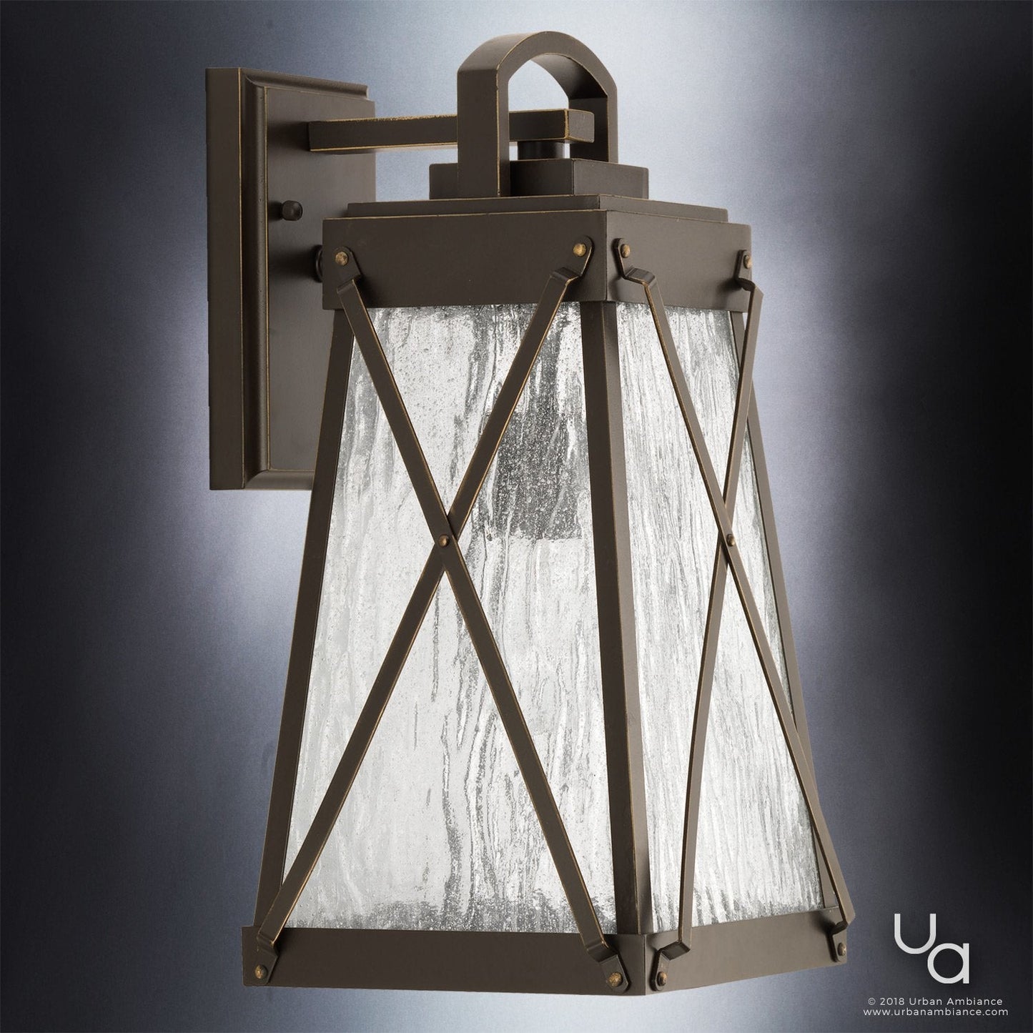 UHP1052 English Country Outdoor Wall Light, 15-3/4"H x 8-3/8"W, Olde Bronze Finish, Saint Paul Collection