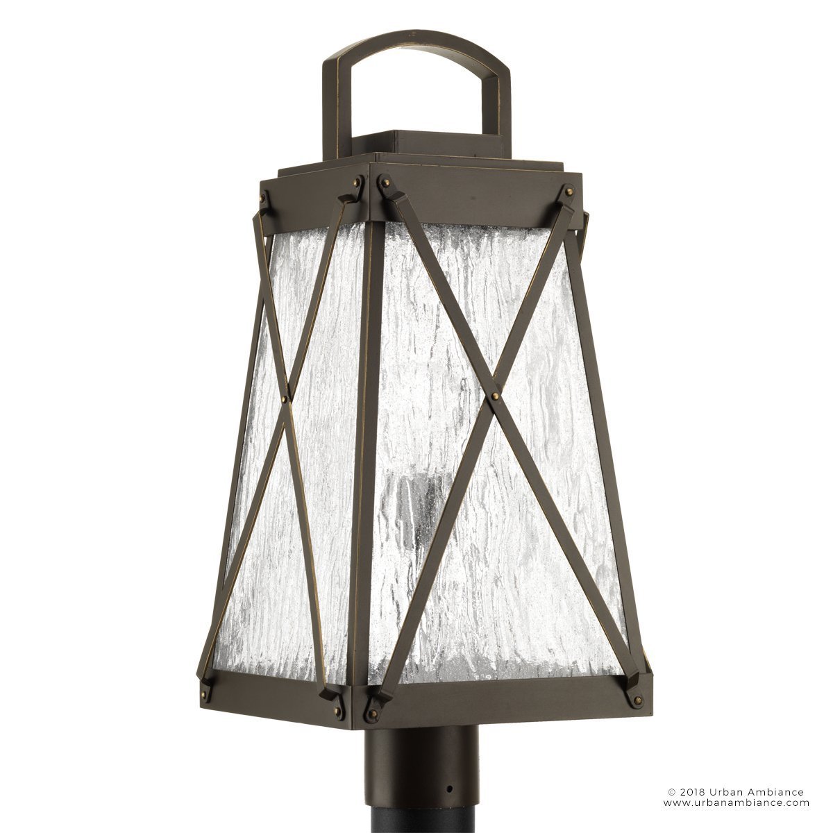 UHP1056 English Country Outdoor Post/Pier Light, 21-3/4"H x 10-1/2"W, Olde Bronze, Saint Paul Collection