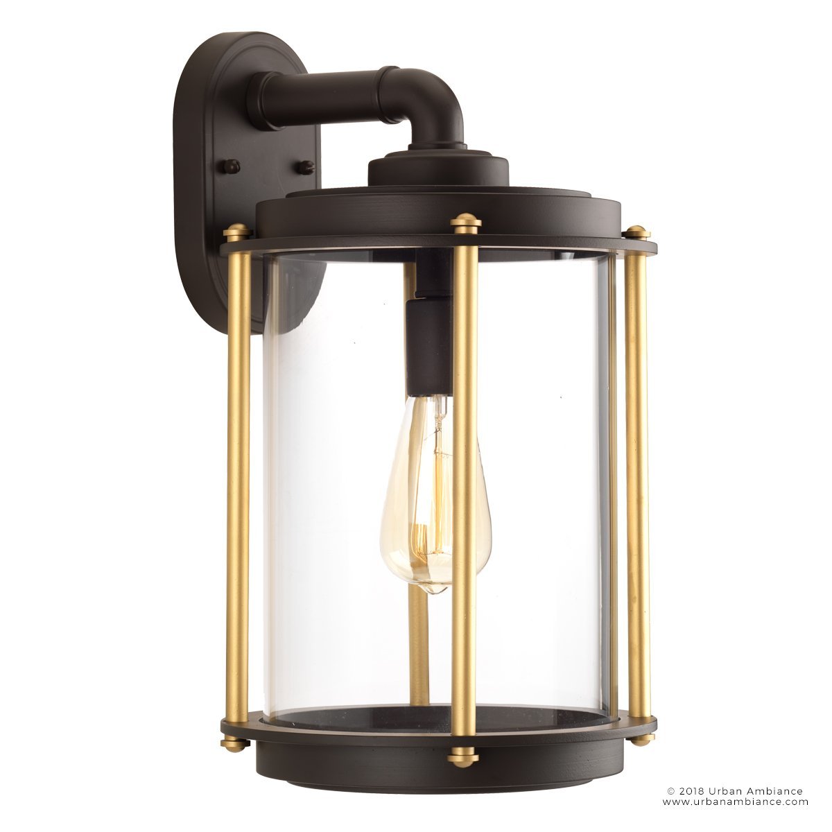 UHP1090 Vintage Outdoor Wall Light, 16-1/2"H x 9-3/4"W, Architectural Bronze, Durham Collection