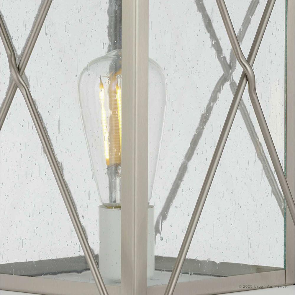 UHP1220 Colonial Outdoor Post/Pier Light, 20"H x 9"W, Stainless Steel Finish, Longmont Collection