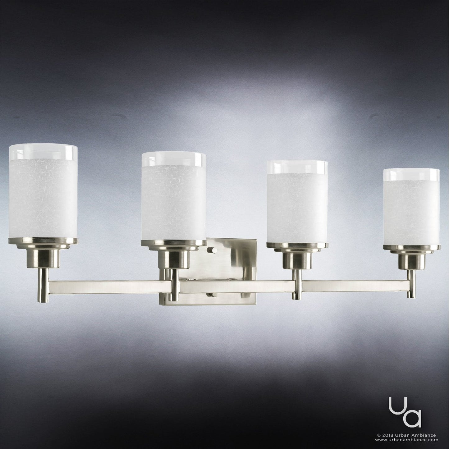 UHP2014 Contemporary Bathroom Vanity Light, 9.4375"H x 31"W, Brushed Nickel Finish, Cupertino Collection