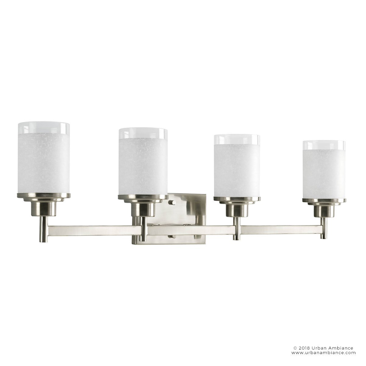 UHP2014 Contemporary Bathroom Vanity Light, 9.4375"H x 31"W, Brushed Nickel Finish, Cupertino Collection