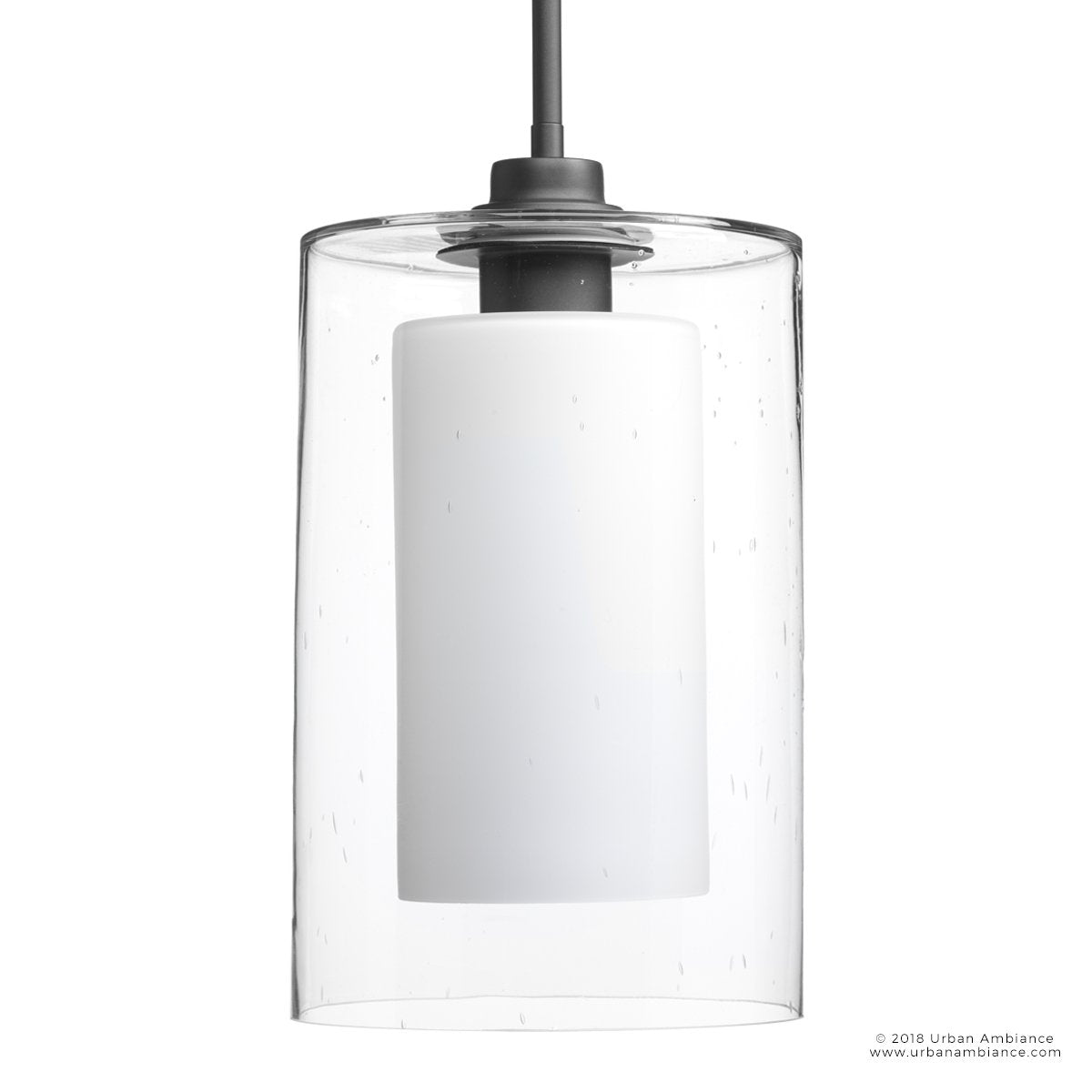 UHP2263 Contemporary Pendant Light, 13.5"H x 7.75"W, Charcoal Finish, Memphis Collection