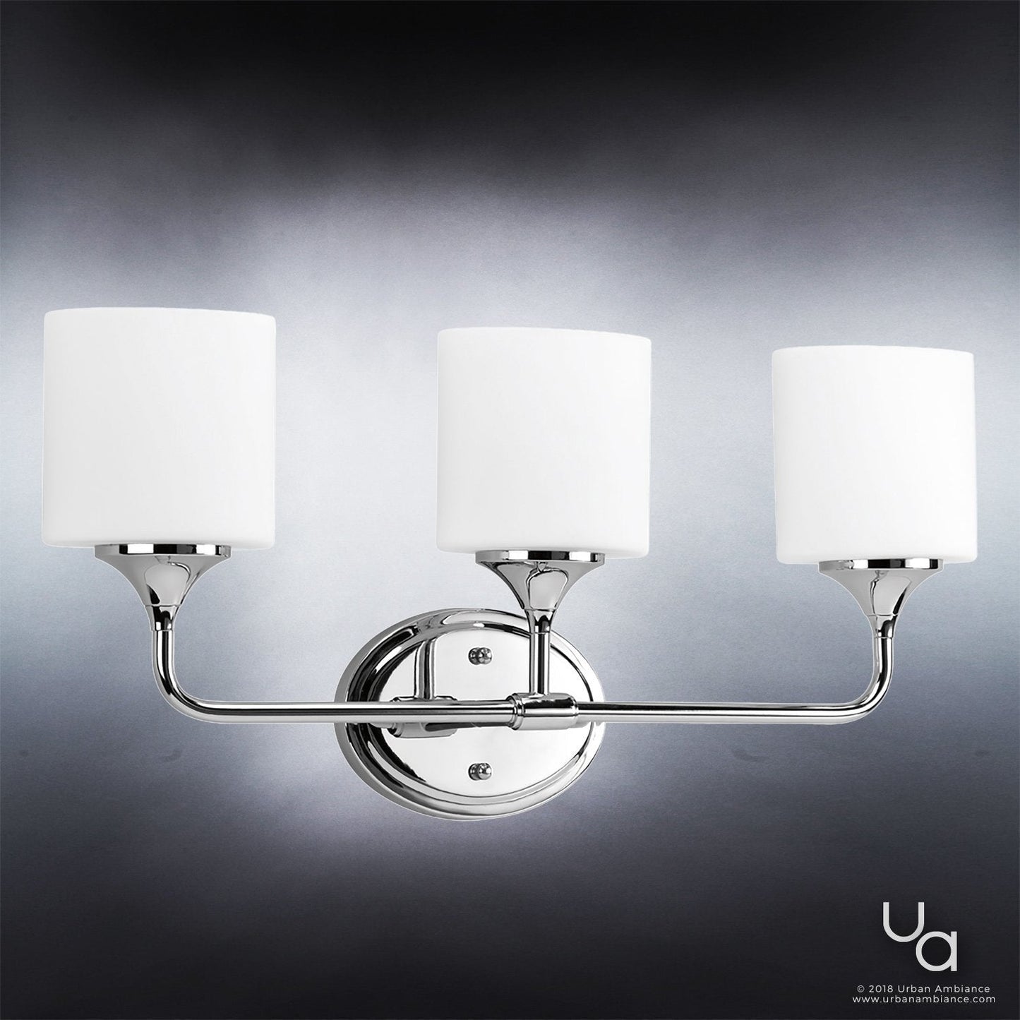 UHP2571 Contemporary Bathroom Vanity Light, 11.125"H x 23.875"W, Polished Chrome Finish, Coventry Collection