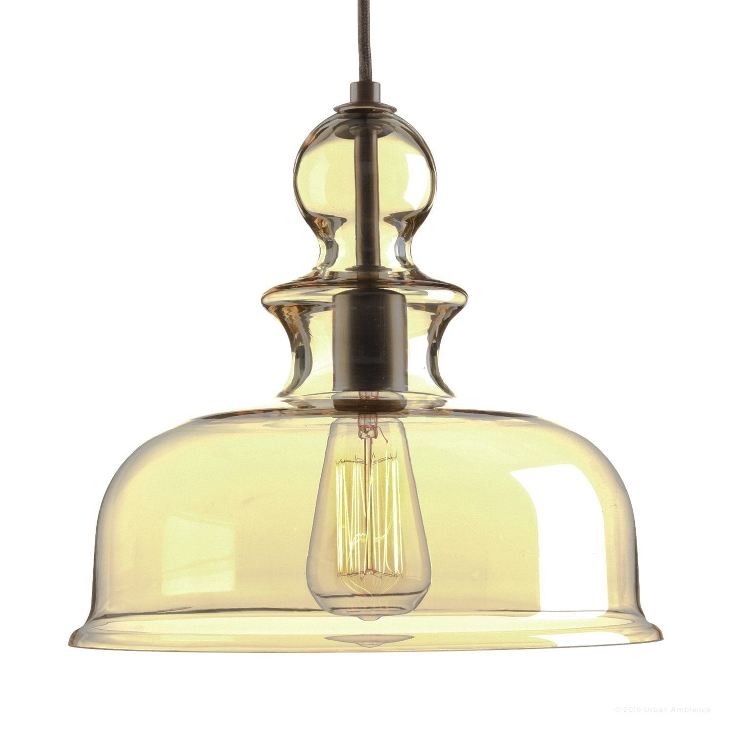 UHP3042 Modern Farmhouse Farmhouse Pendant Light, 11-1/4" x 12", Olde Bronze Finish, Dundee Collection