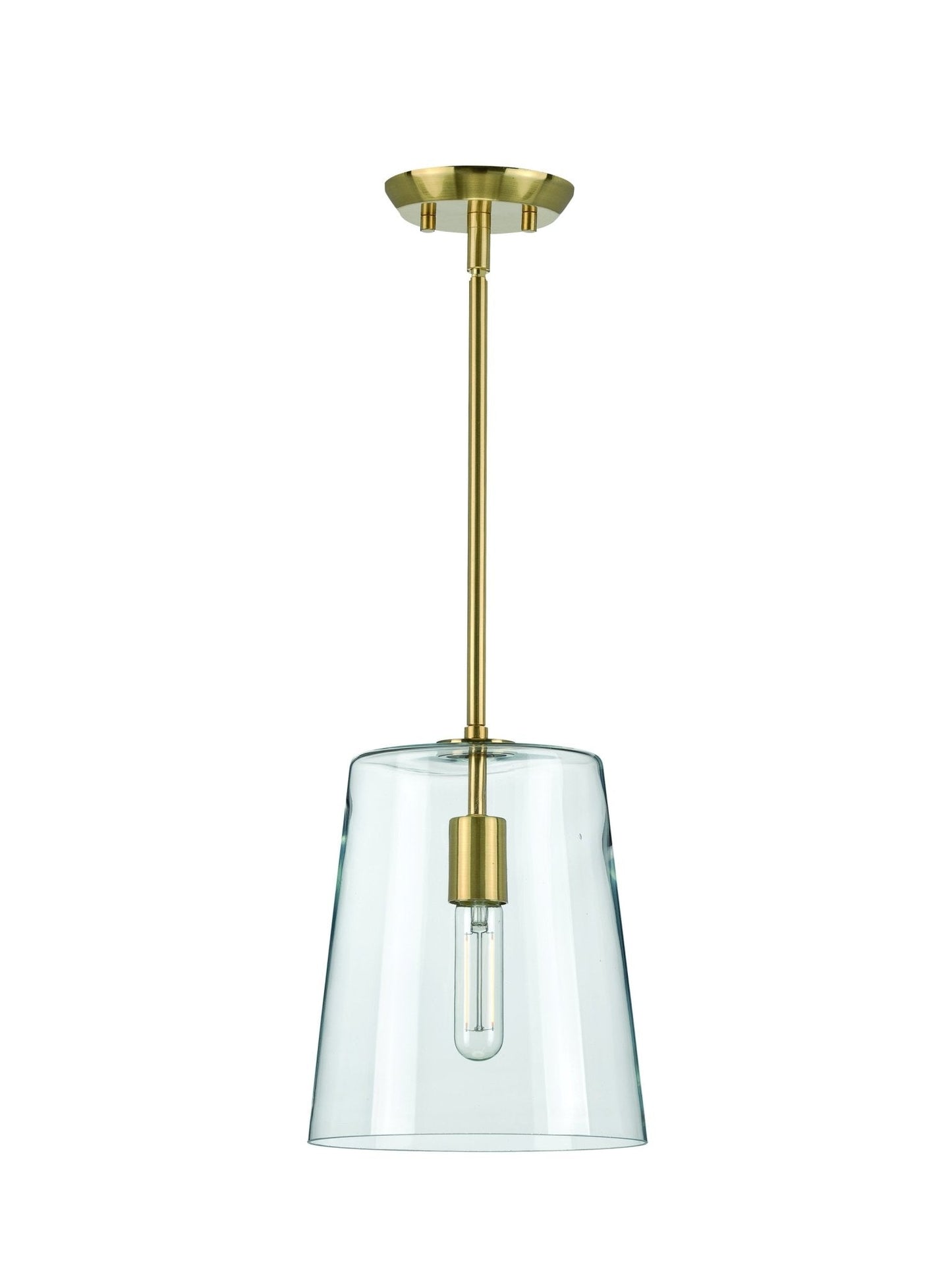 UHP3070 Colonial Pendant Light, 11.375"H x 9"W, Satin Gold Finish, Tustin Collection