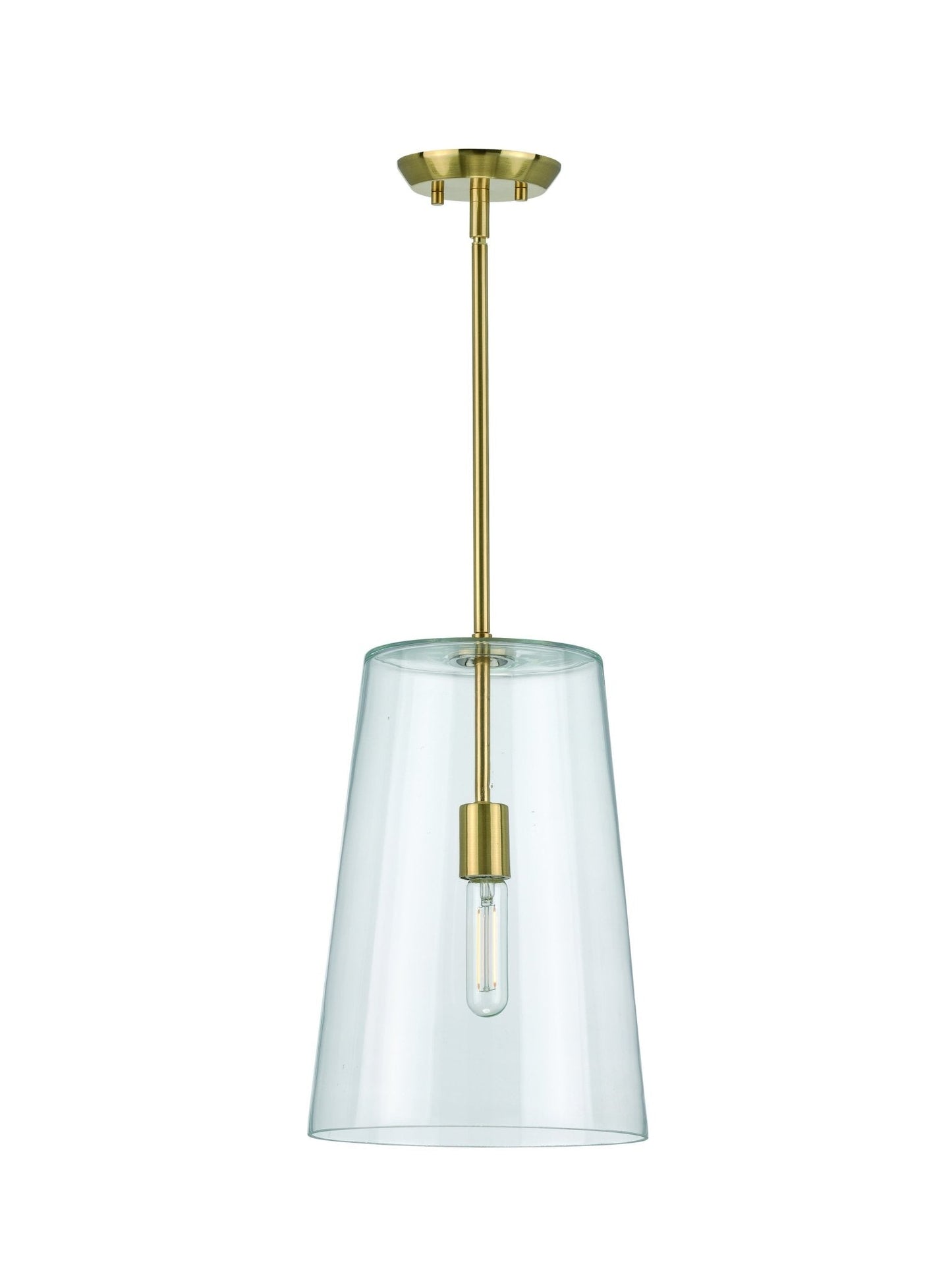 UHP3071 Colonial Pendant Light, 15.875"H x 10.5"W, Satin Gold Finish, Tustin Collection