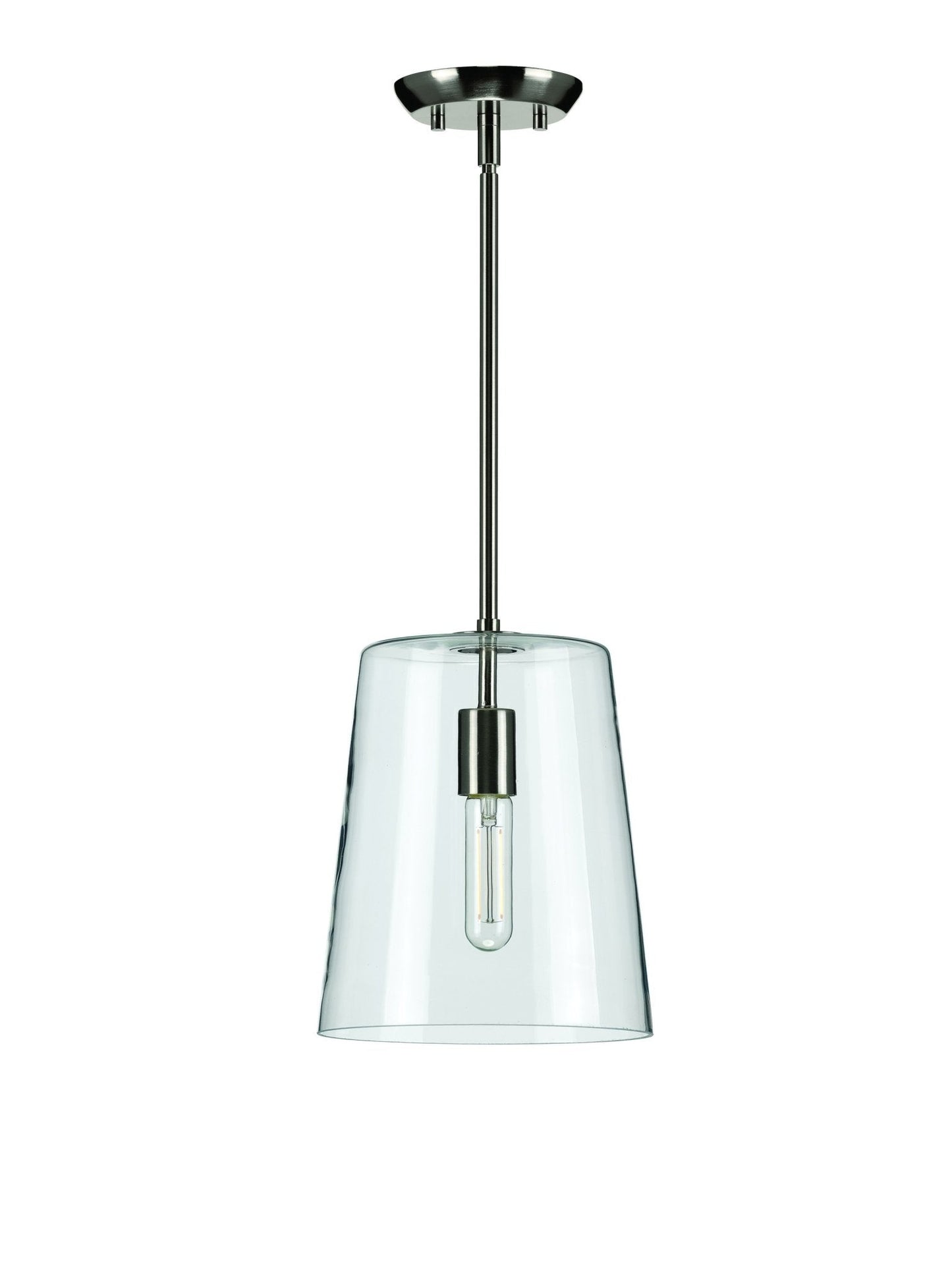 UHP3080 Colonial Pendant Light, 11.375"H x 9"W, Brushed Nickel Finish, Tustin Collection