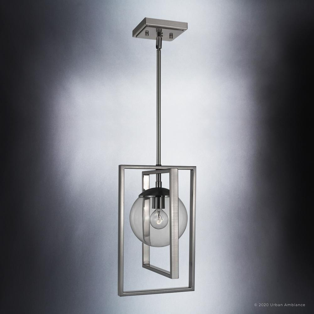 UHP3250 Minimalist Pendant Light, 13.125"H x 8.25"W, Brushed Nickel Finish, Canton Collection