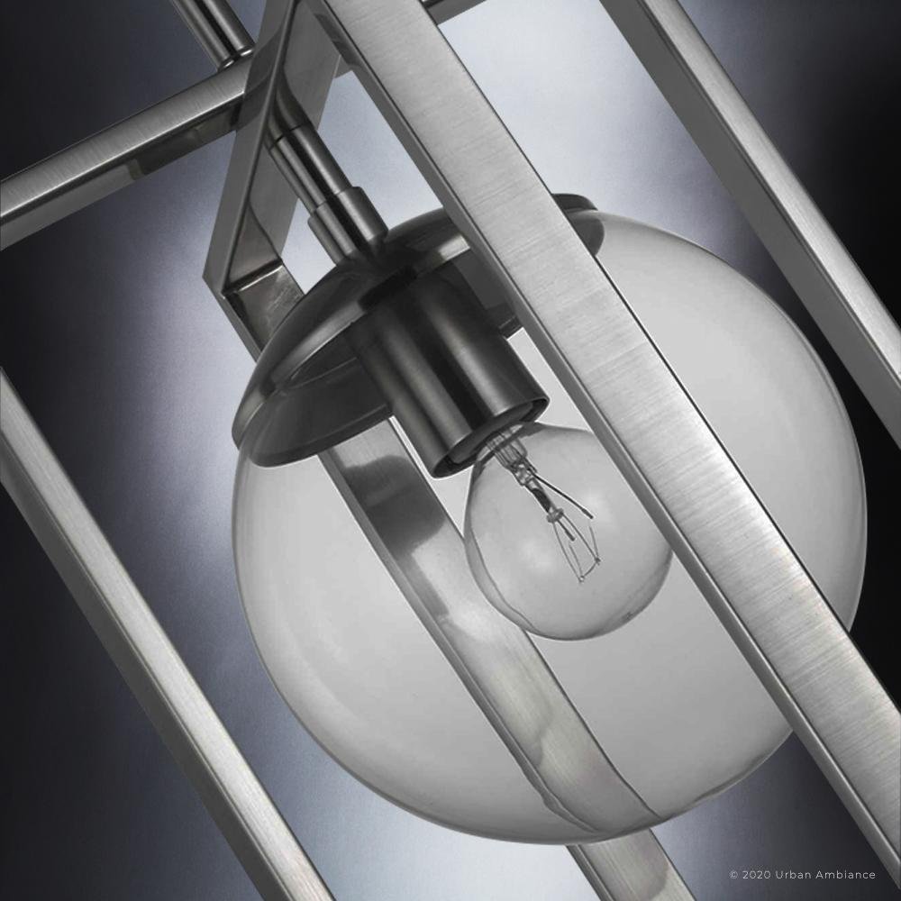 UHP3250 Minimalist Pendant Light, 13.125"H x 8.25"W, Brushed Nickel Finish, Canton Collection