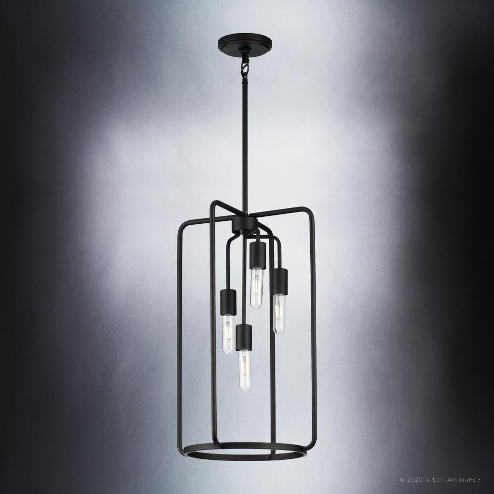 UHP3281 Urban Loft Pendant Light, 22.875"H x 14.5"W, Midnight Black Finish, Loveland Collection