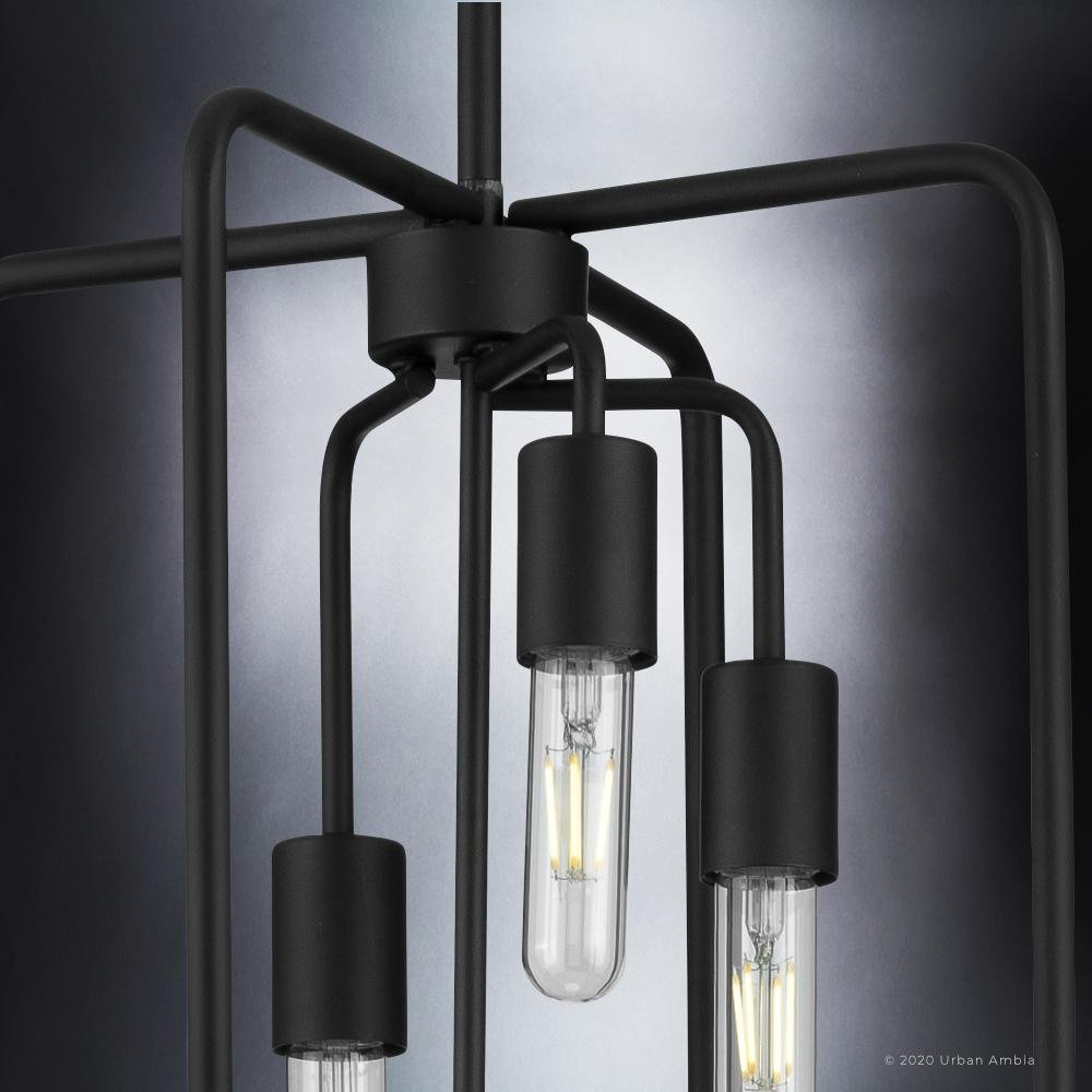 UHP3281 Urban Loft Pendant Light, 22.875"H x 14.5"W, Midnight Black Finish, Loveland Collection