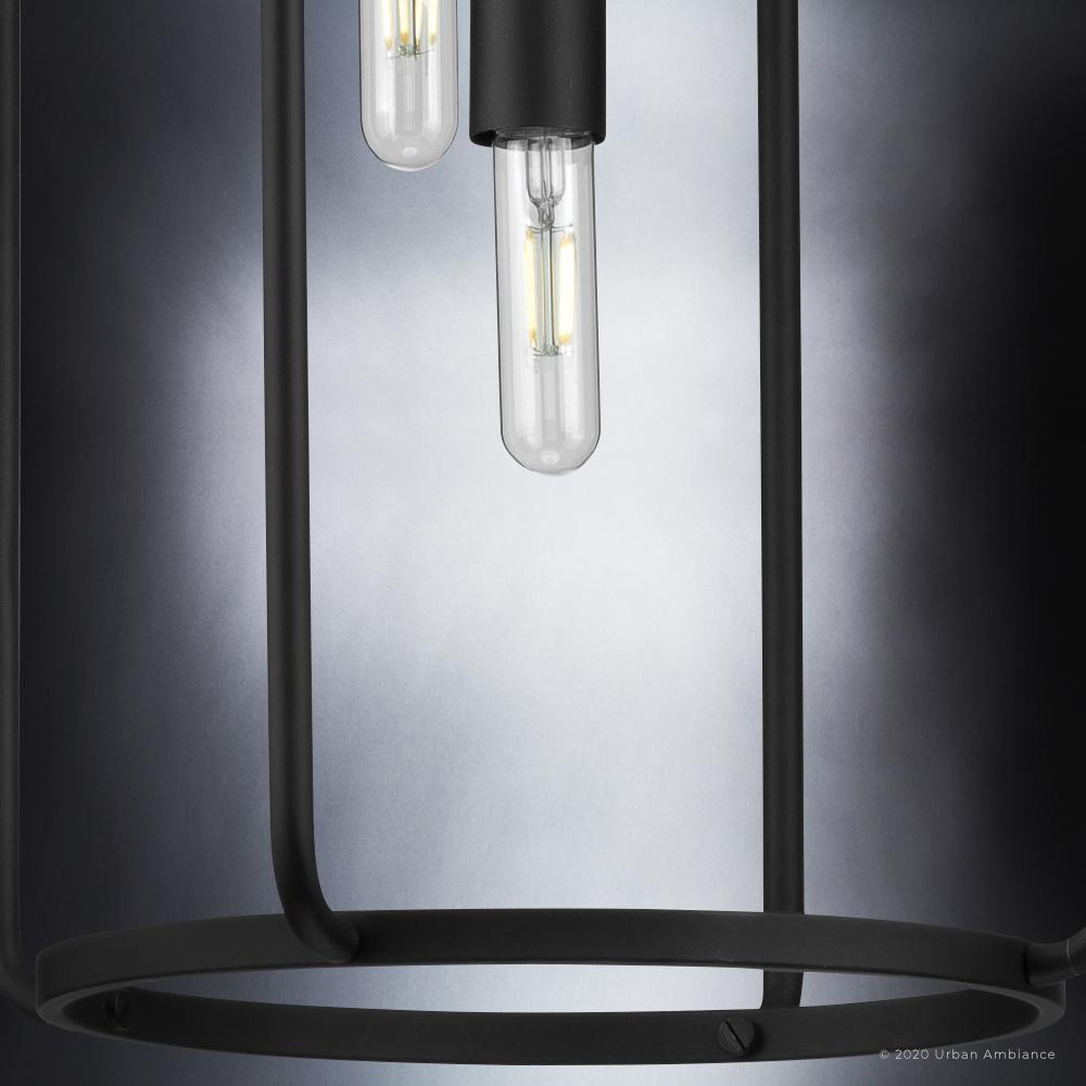 UHP3281 Urban Loft Pendant Light, 22.875"H x 14.5"W, Midnight Black Finish, Loveland Collection