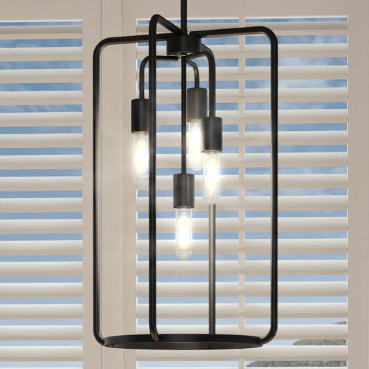 UHP3281 Urban Loft Pendant Light, 22.875"H x 14.5"W, Midnight Black Finish, Loveland Collection