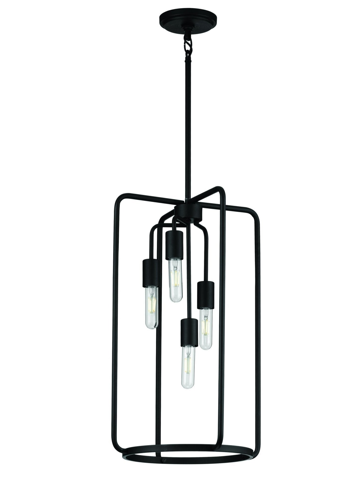 UHP3281 Urban Loft Pendant Light, 22.875"H x 14.5"W, Midnight Black Finish, Loveland Collection