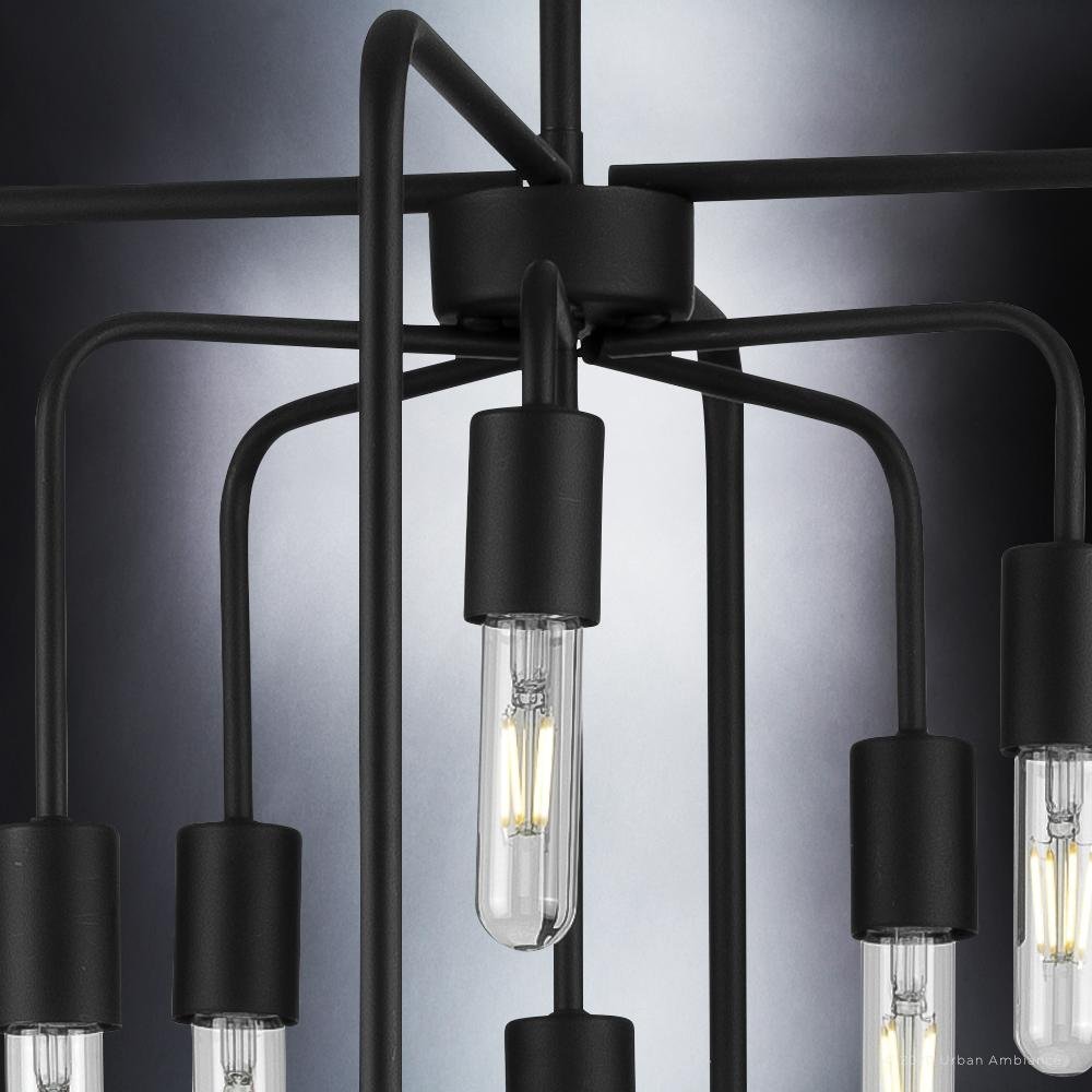 UHP3291 Urban Loft Pendant Light, 23.125"H x 22"W, Midnight Black Finish, Loveland Collection