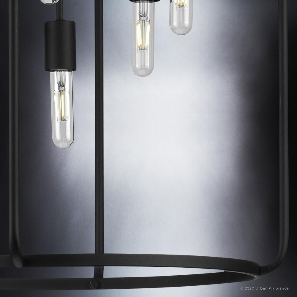 UHP3291 Urban Loft Pendant Light, 23.125"H x 22"W, Midnight Black Finish, Loveland Collection