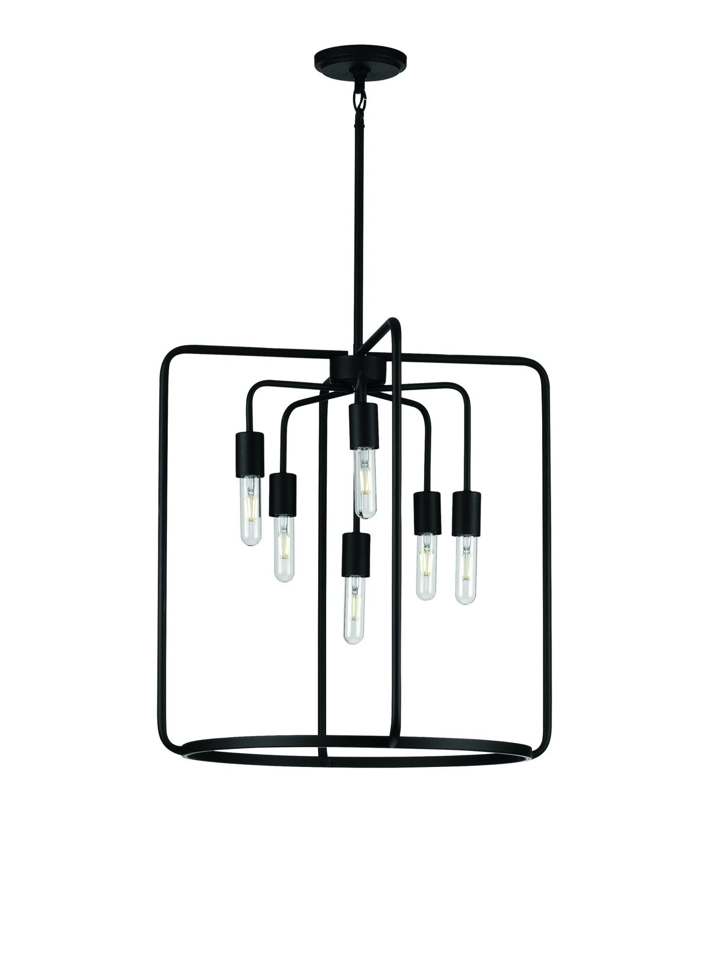 UHP3291 Urban Loft Pendant Light, 23.125"H x 22"W, Midnight Black Finish, Loveland Collection