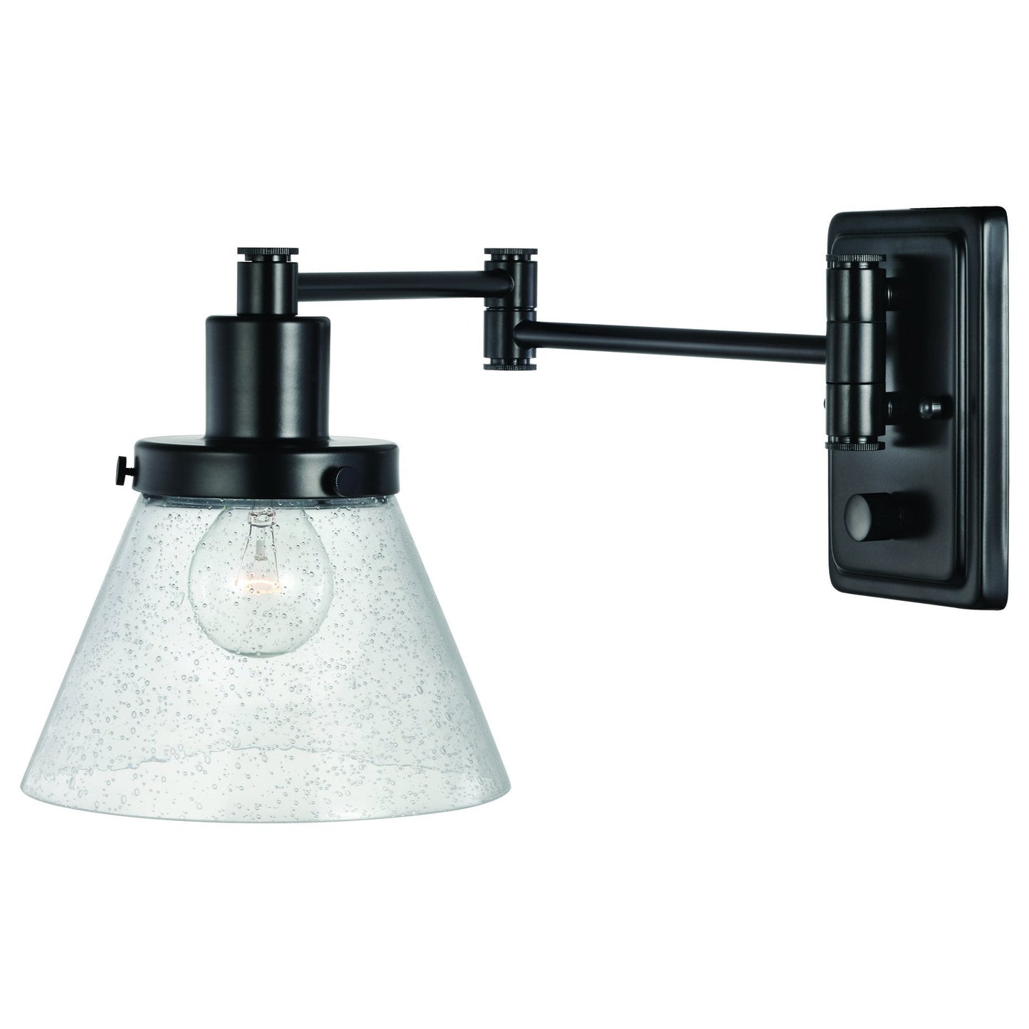 UHP3301 Traditional Wall Light, 9.625"H x 8"W, Midnight Black Finish, Pawtucket Collection