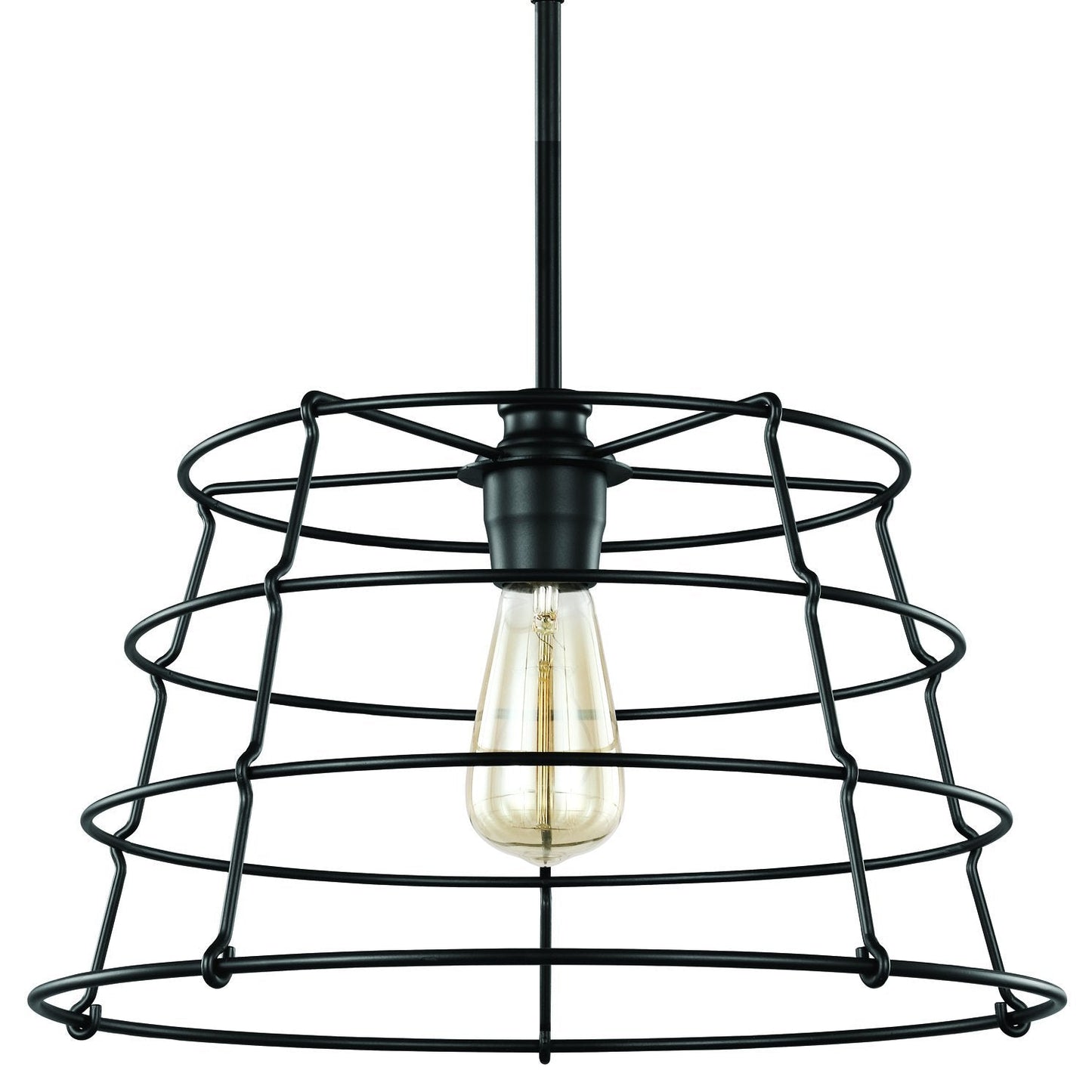 UHP3431 Urban Loft Pendant Light, 10.875"H x 16.375"W, Midnight Black Finish, Franklin Collection