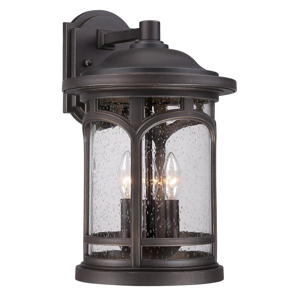 UQL1105 Rustic Outdoor Wall Light, 17.75"H x 11"W, Parisian Bronze Finish, Sydney Collection