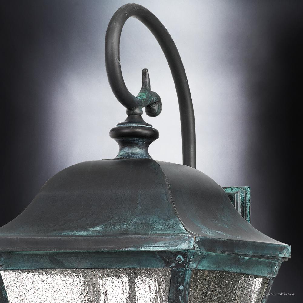 UQL1422 Vintage Outdoor Wall Light, 18"H x 8"W, Olde Patina Finish, Westland Collection