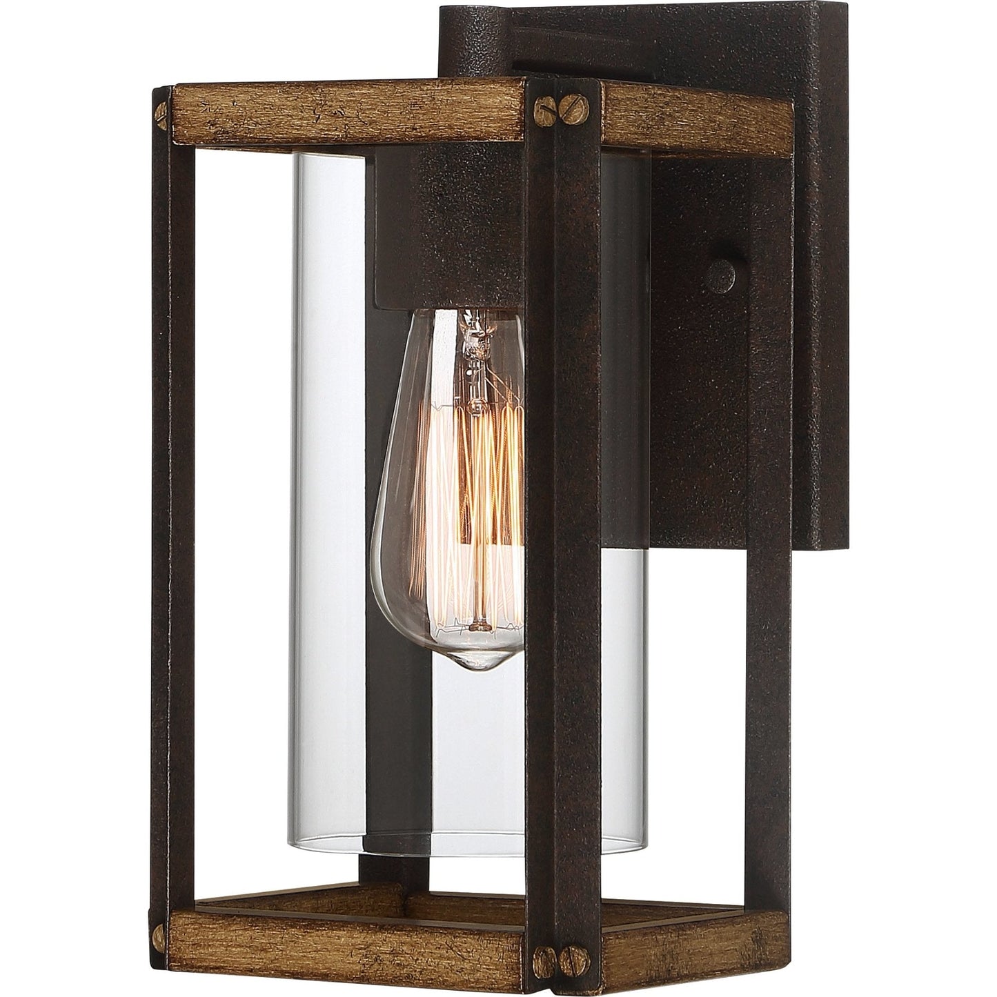 UQL1502 Modern Outdoor Wall Light, 10.5"H x 5.5"W, Antique Black Finish, Suffolk Collection